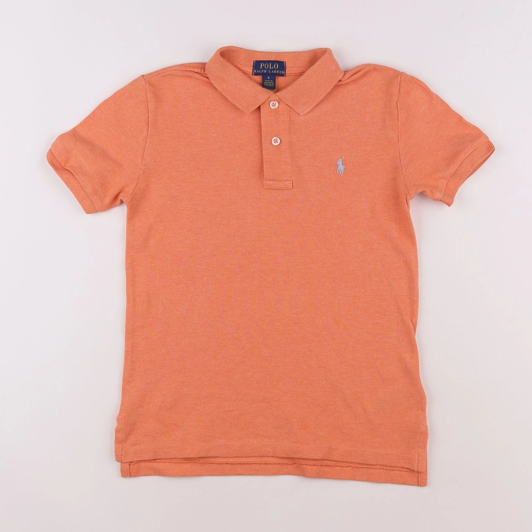 Ralph Lauren - polo orange - 6 ans