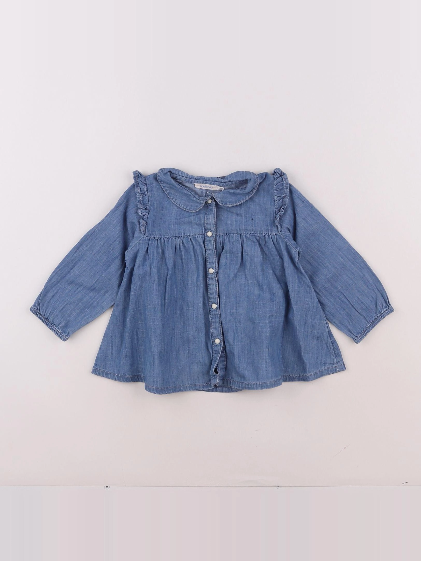 Boutchou - blouse bleu - 12 mois