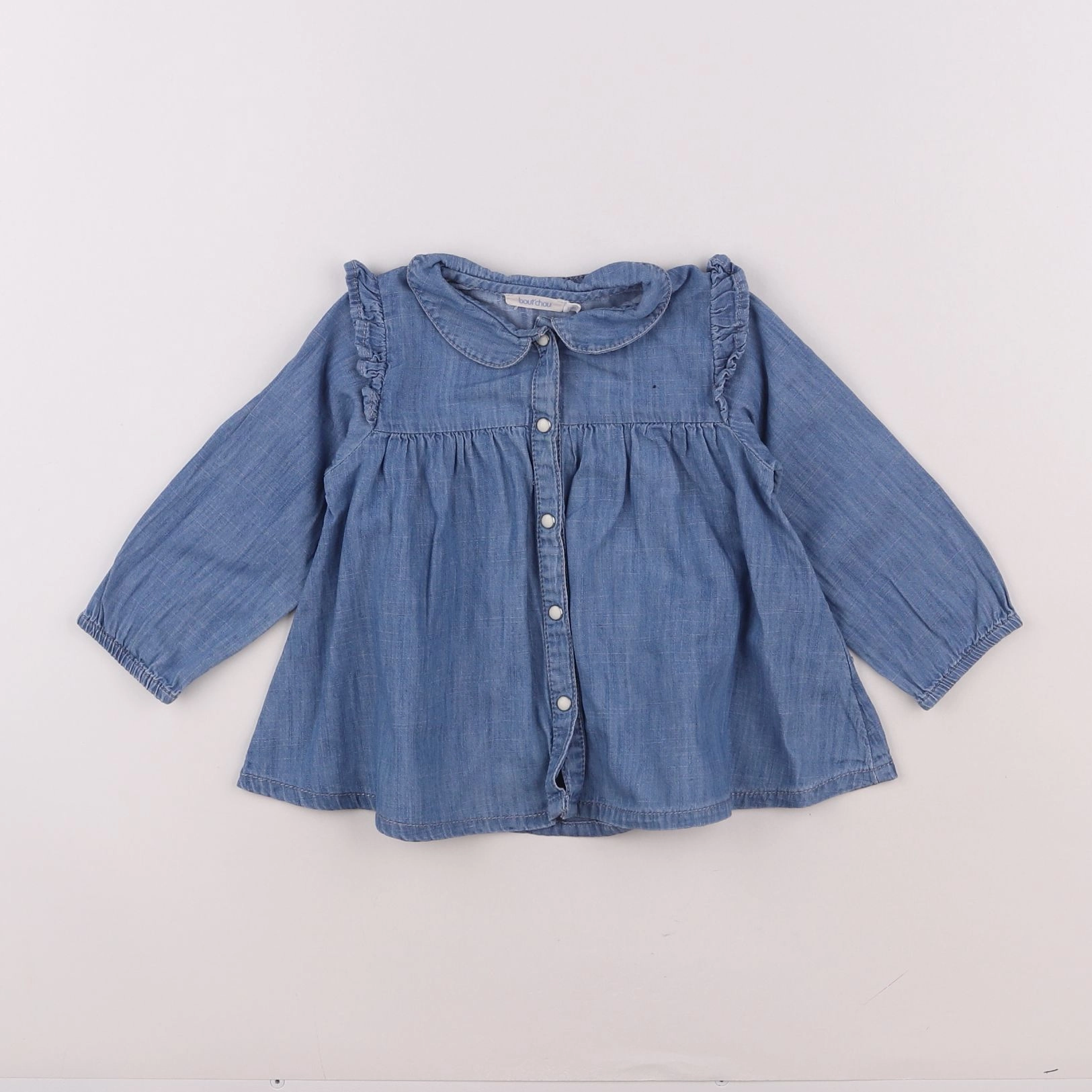 Boutchou - blouse bleu - 12 mois