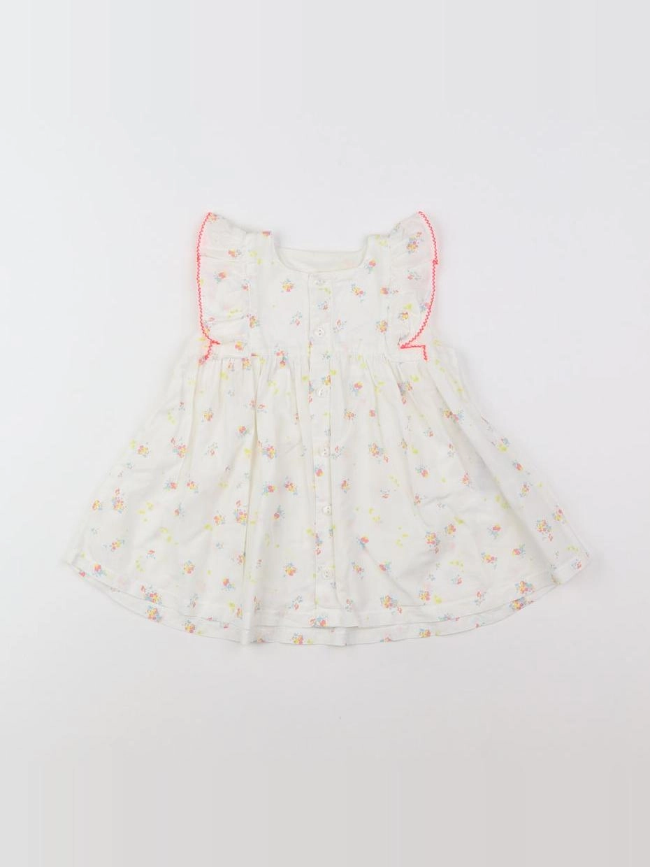 Petit Bateau - robe blanc, multicolore - 12 mois