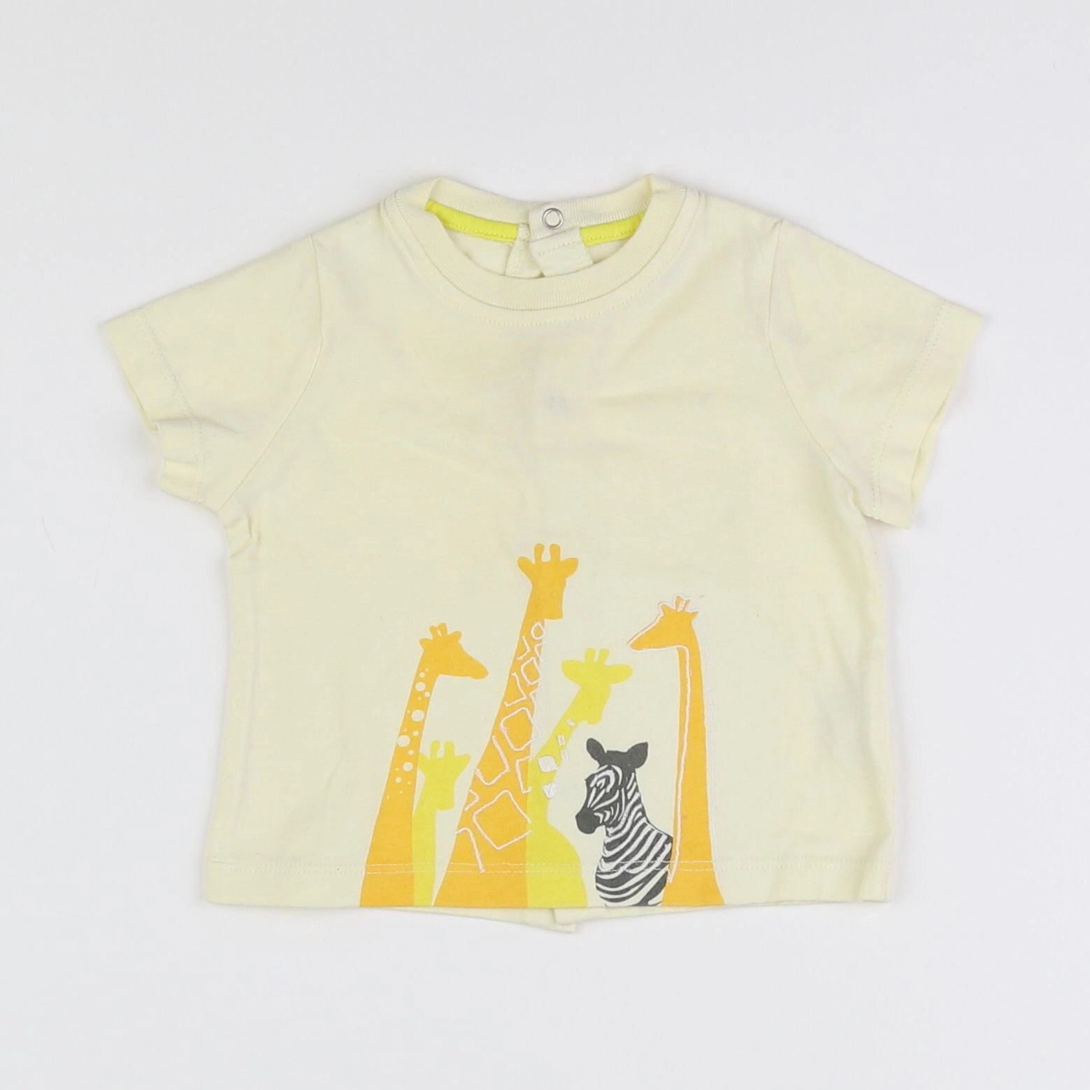 Vertbaudet - tee-shirt jaune - 6 mois