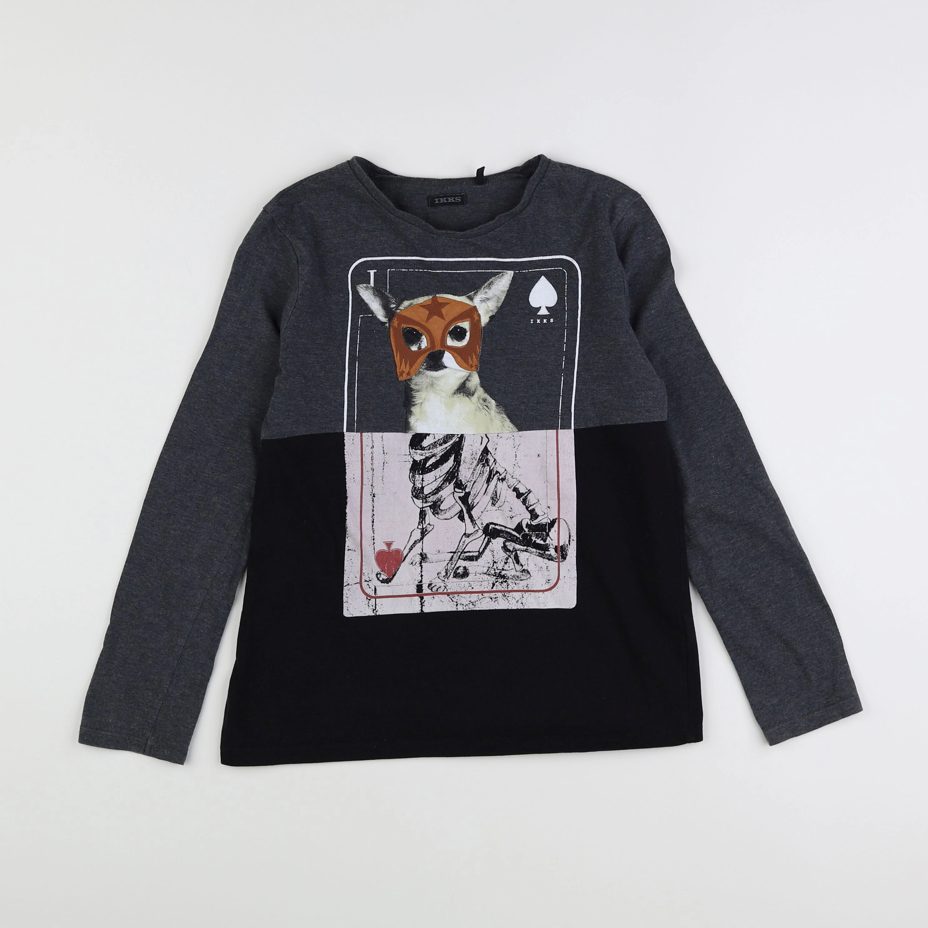 IKKS - tee-shirt gris - 10 ans