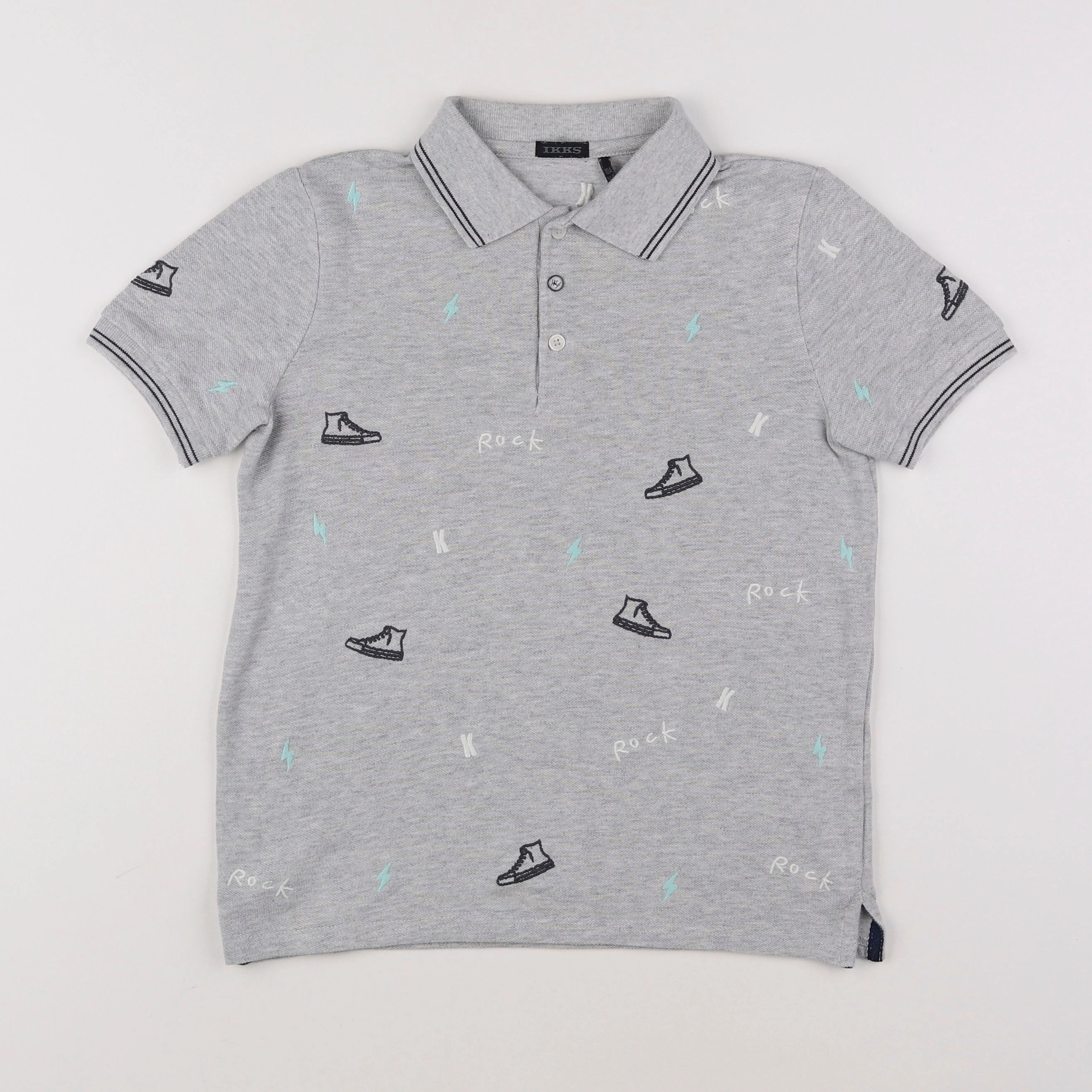 IKKS - polo gris - 10 ans