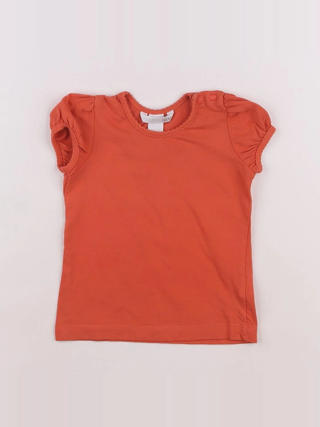 H&M - tee-shirt orange - 9/12 mois