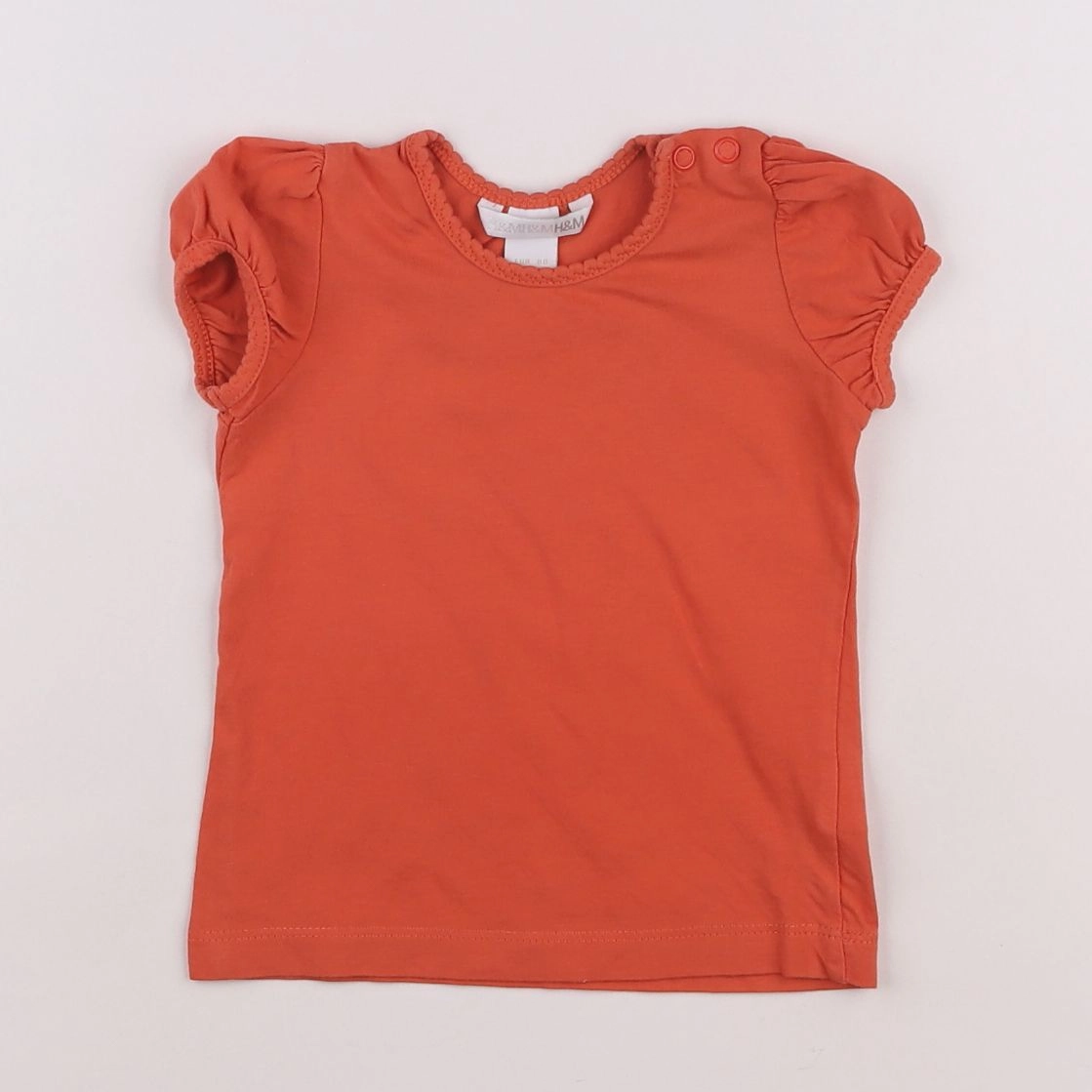 H&M - tee-shirt orange - 9/12 mois