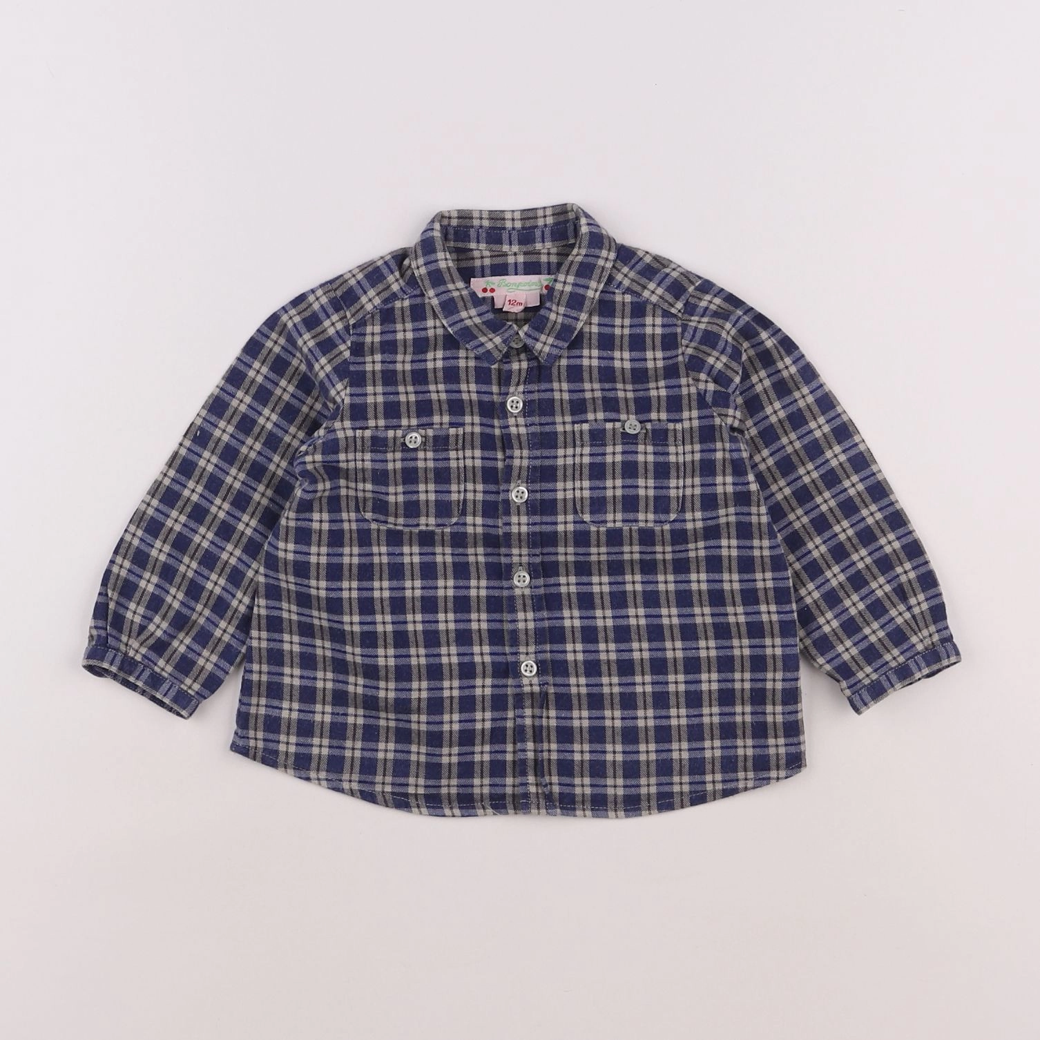 Bonpoint - chemise bleu - 12 mois