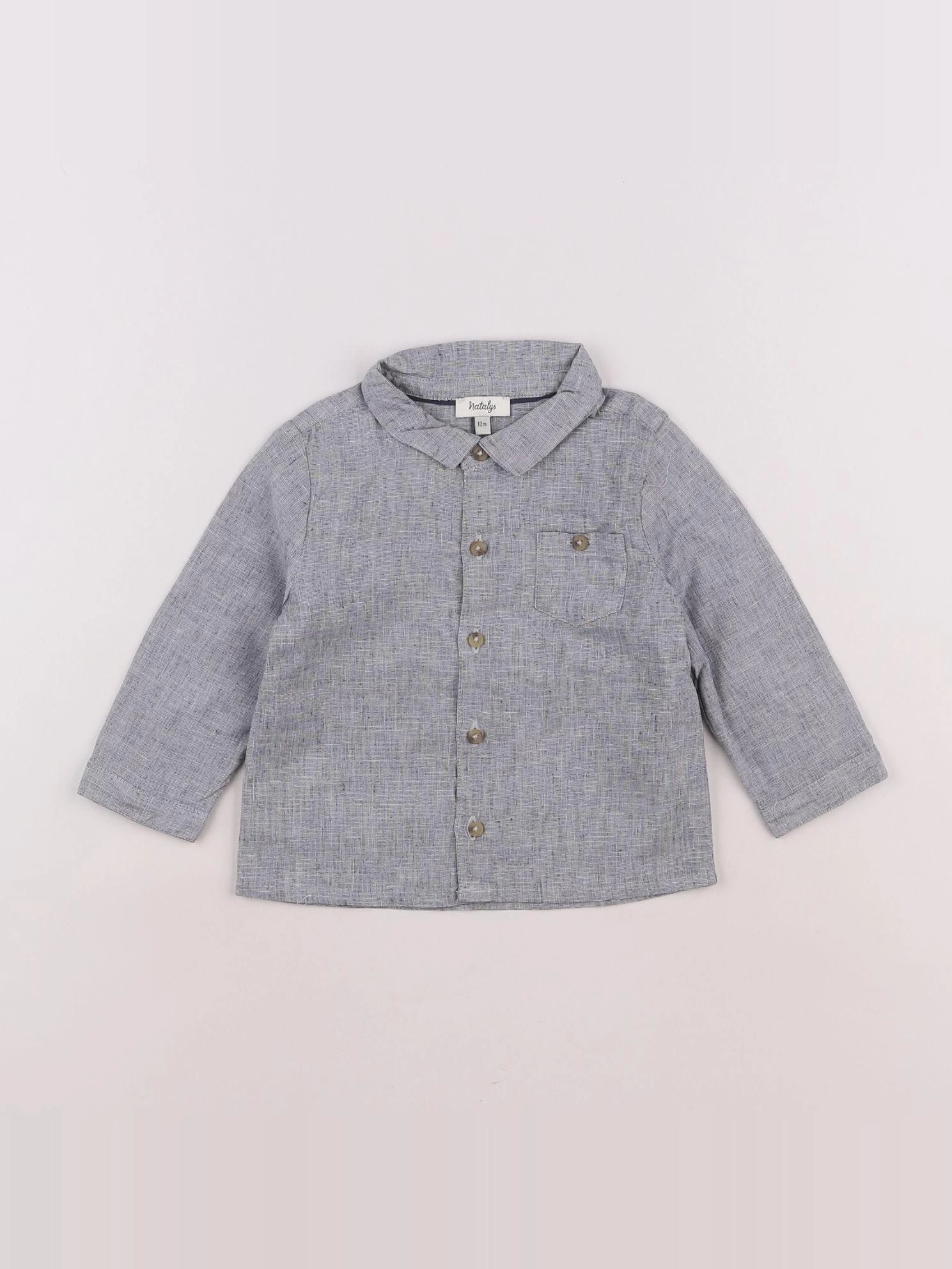 Natalys - chemise gris - 12 mois