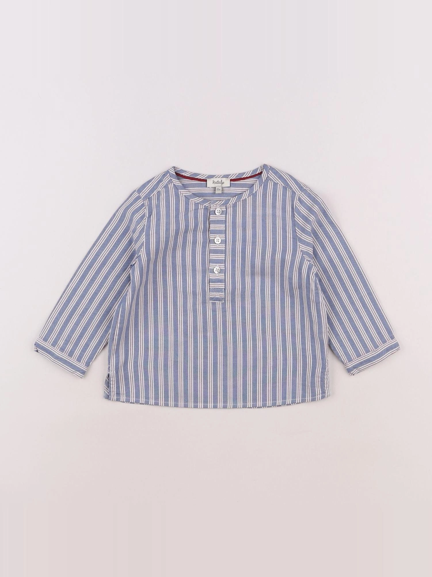 Natalys - chemise bleu - 12 mois
