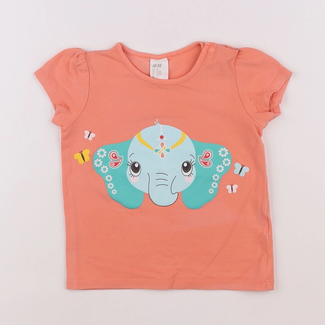 H&M - tee-shirt rose - 9/12 mois
