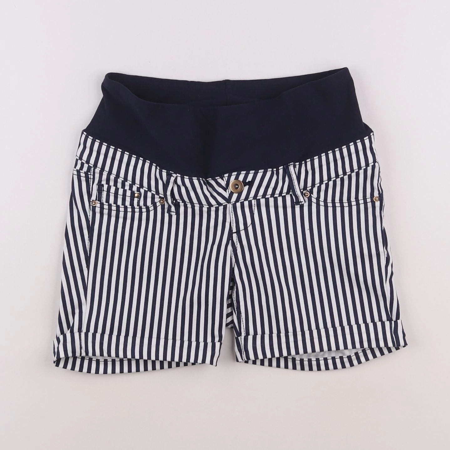H&M - short grossesse bleu, blanc - 34