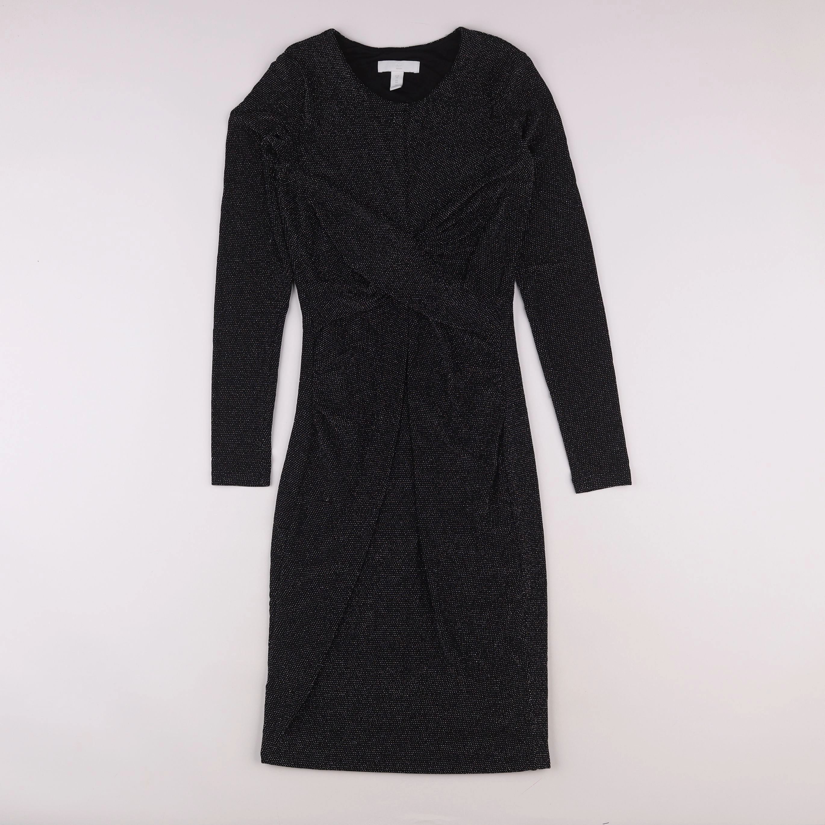 H&M - robe grossesse noir, argent - 36