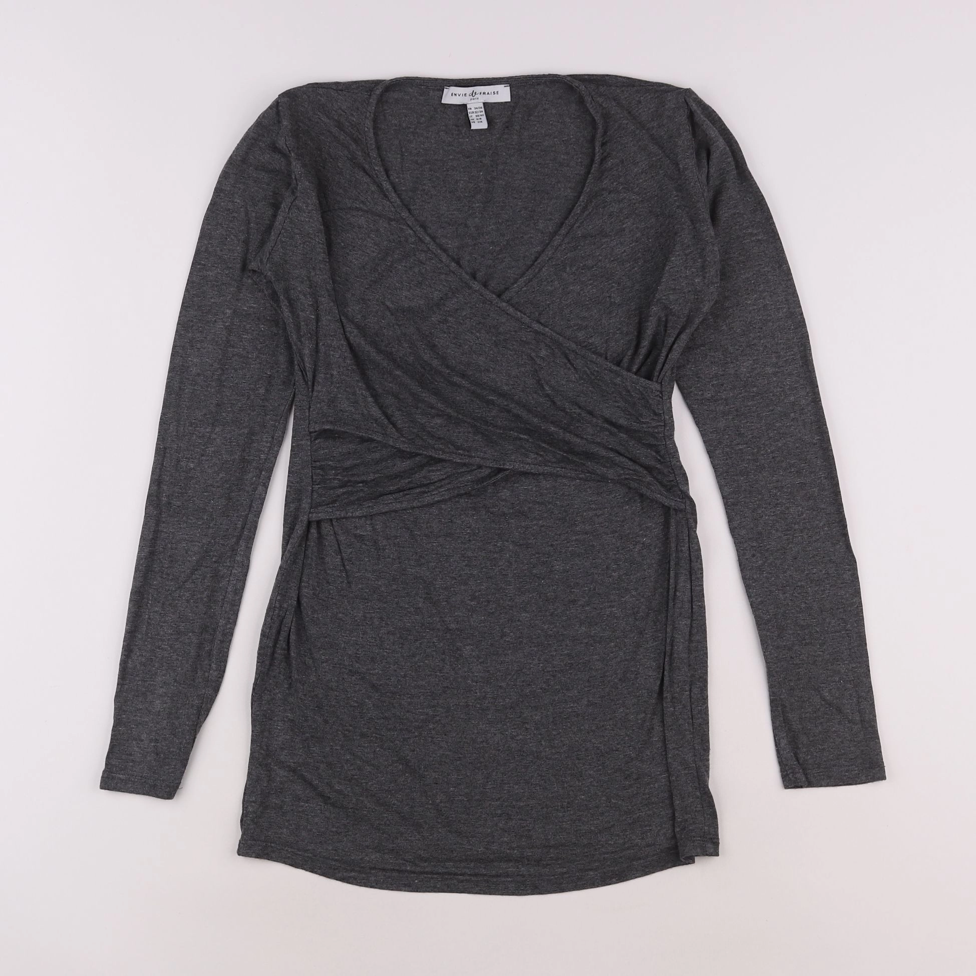 Envie de fraise - tee-shirt grossesse gris - 34 à 36