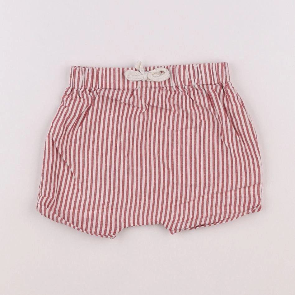 Eden & Victor - short rouge - 6 mois