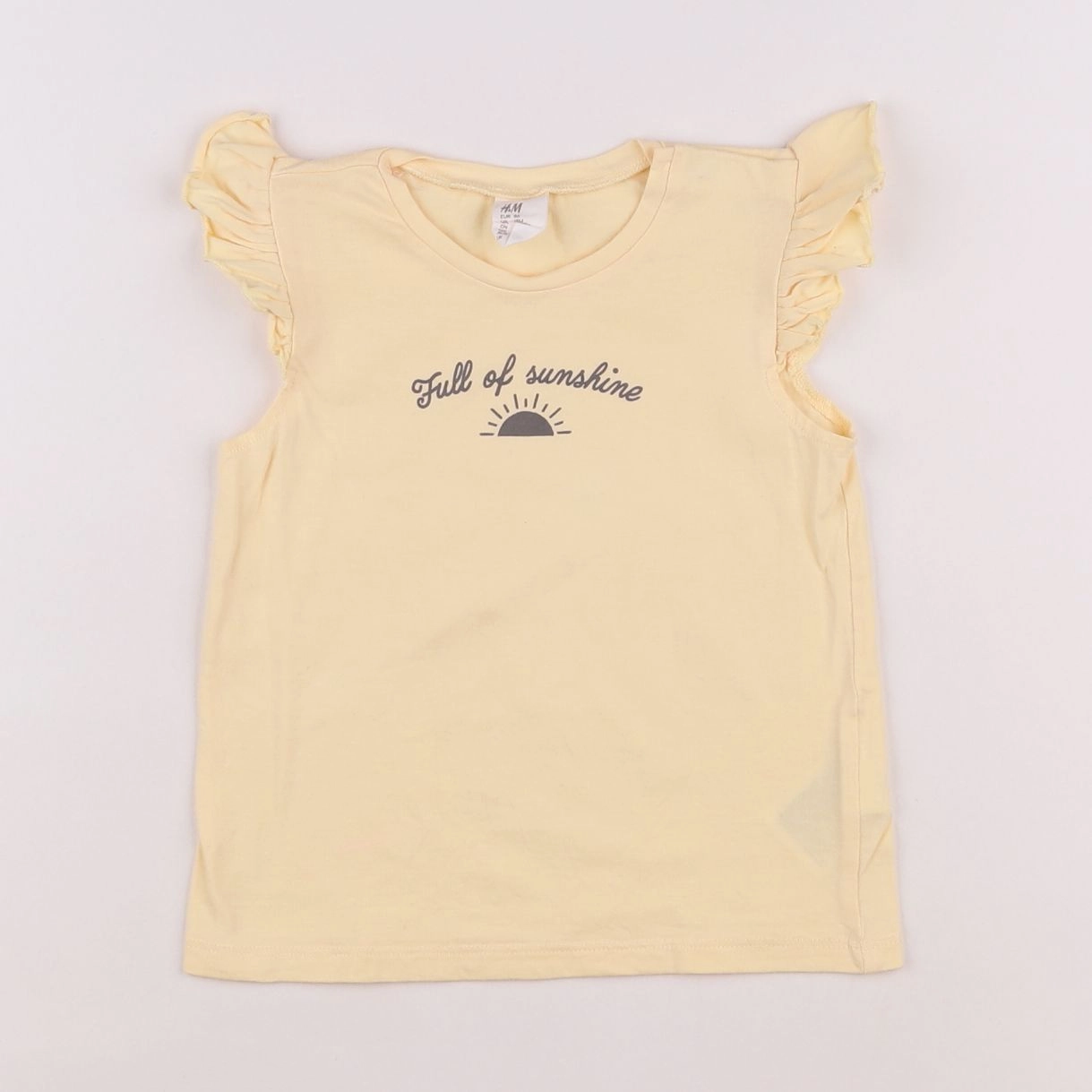 H&M - tee-shirt jaune - 12/18 mois