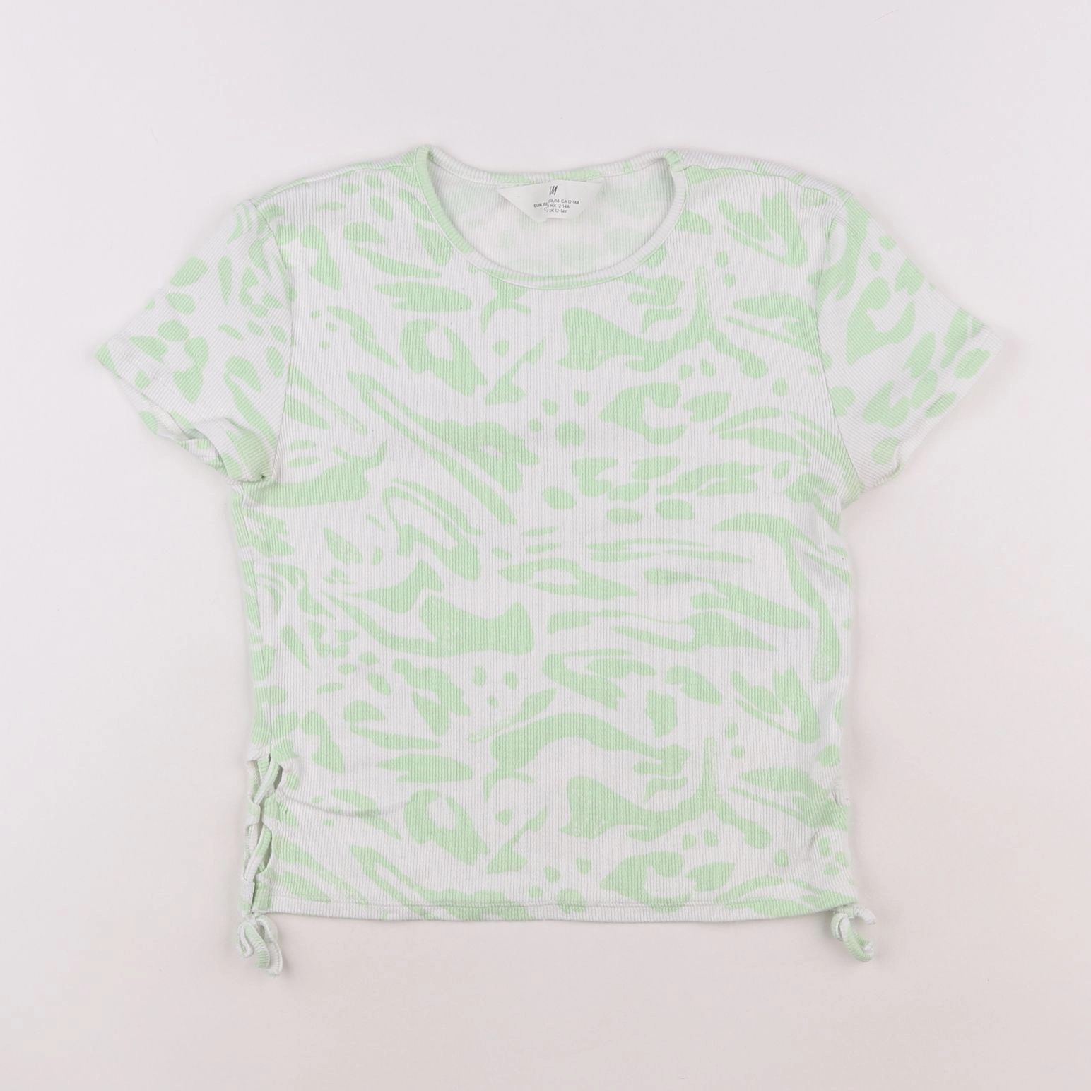 H&M - tee-shirt blanc, vert - 12/14 ans