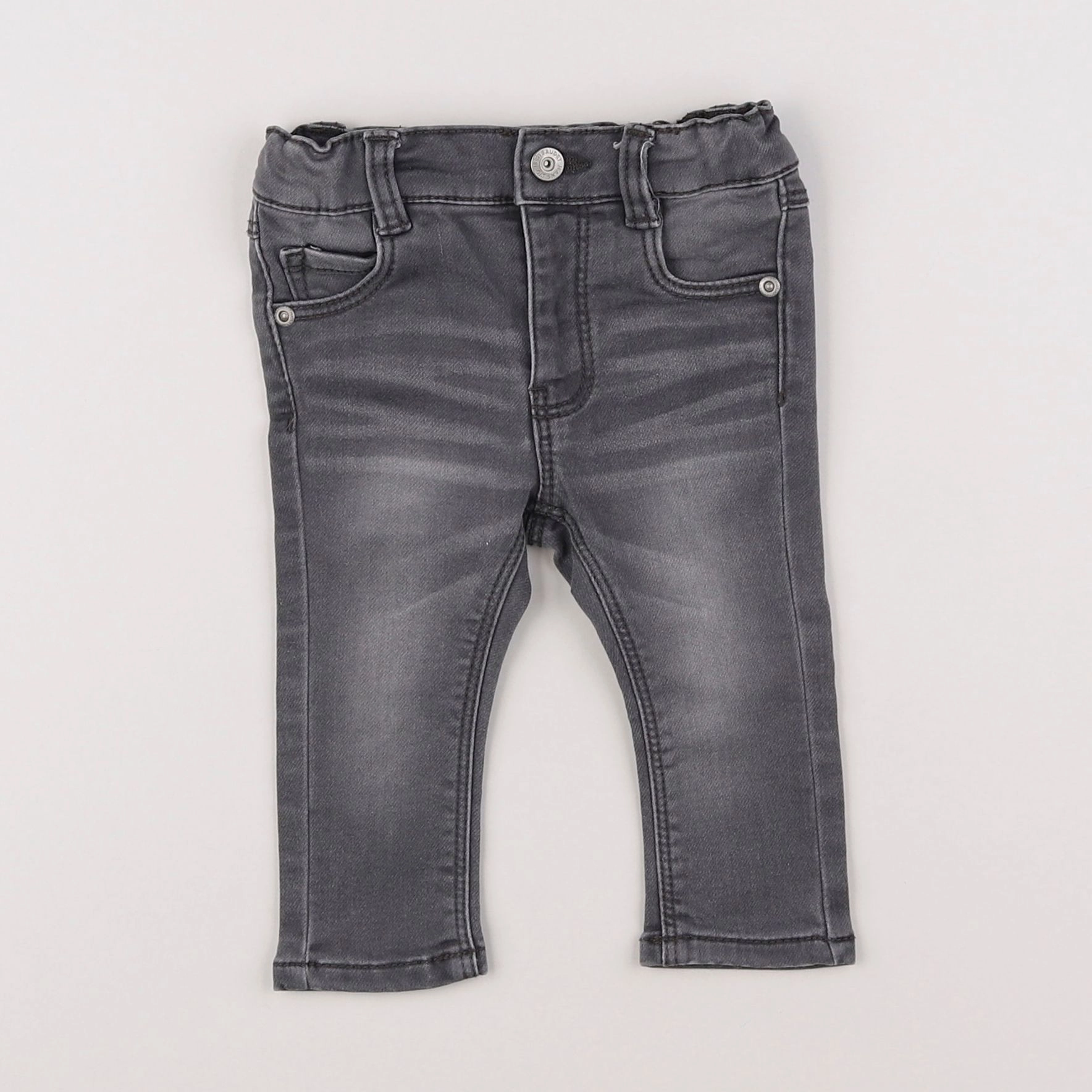 Vertbaudet - jean gris - 6 mois