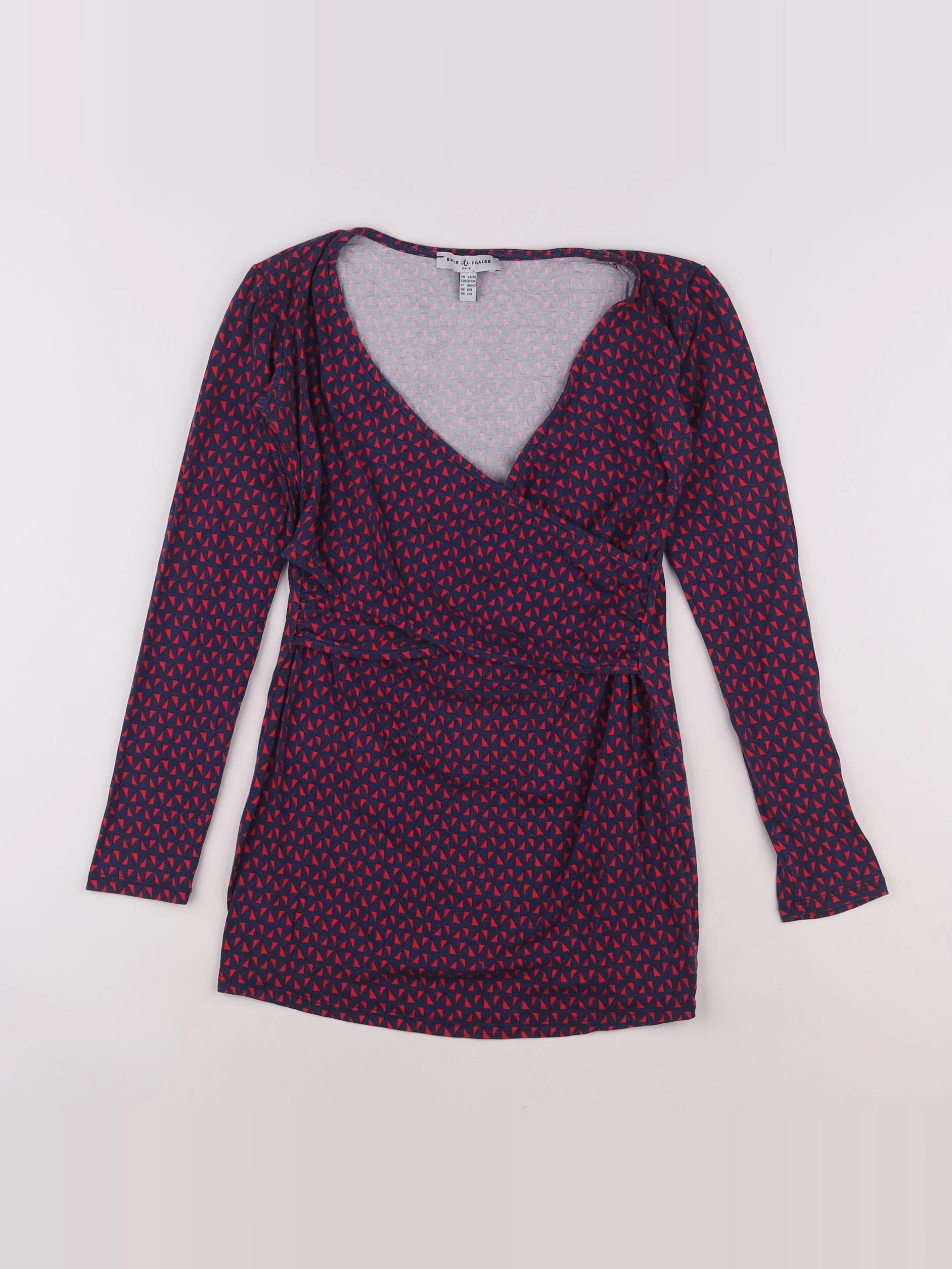 Envie de fraise - tee-shirt grossesse bleu, rouge - 34 à 36