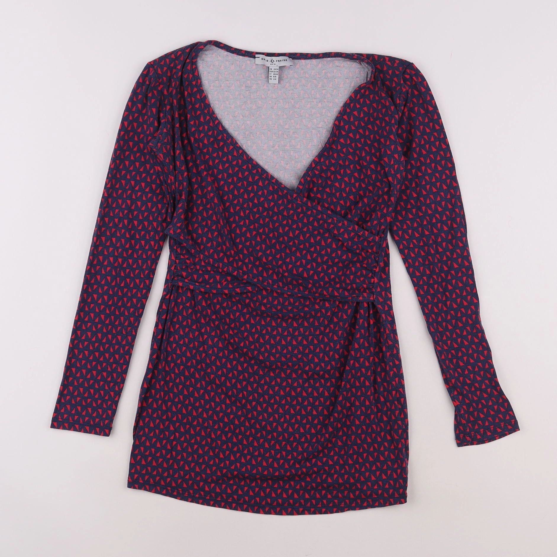 Envie de fraise - tee-shirt grossesse bleu, rouge - 34 à 36