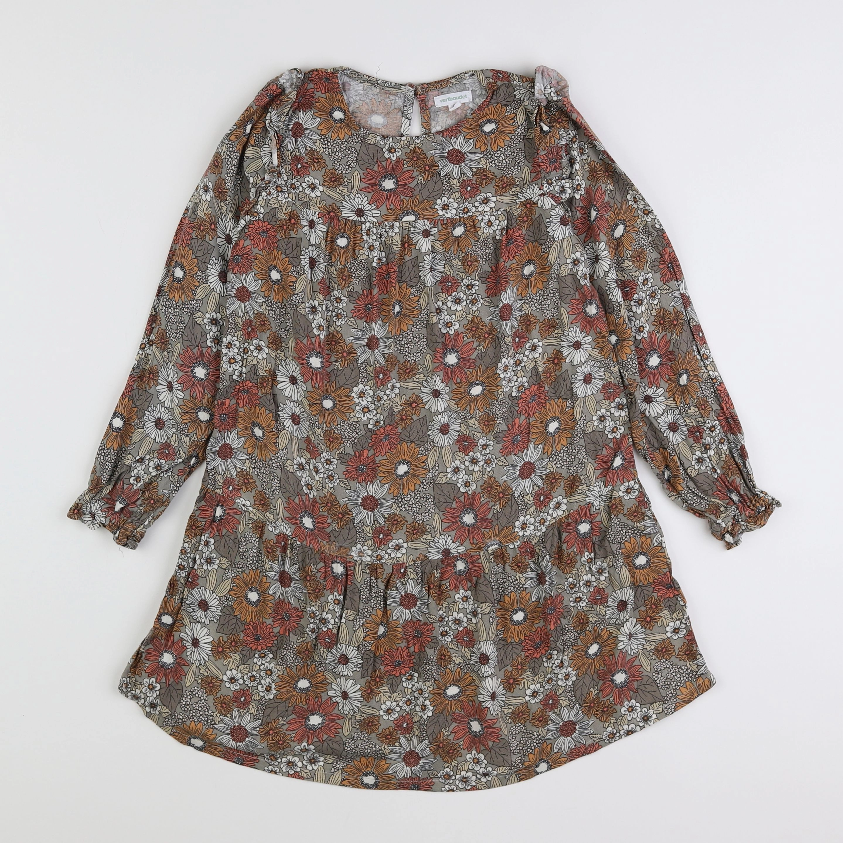 Vertbaudet - robe marron - 8 ans