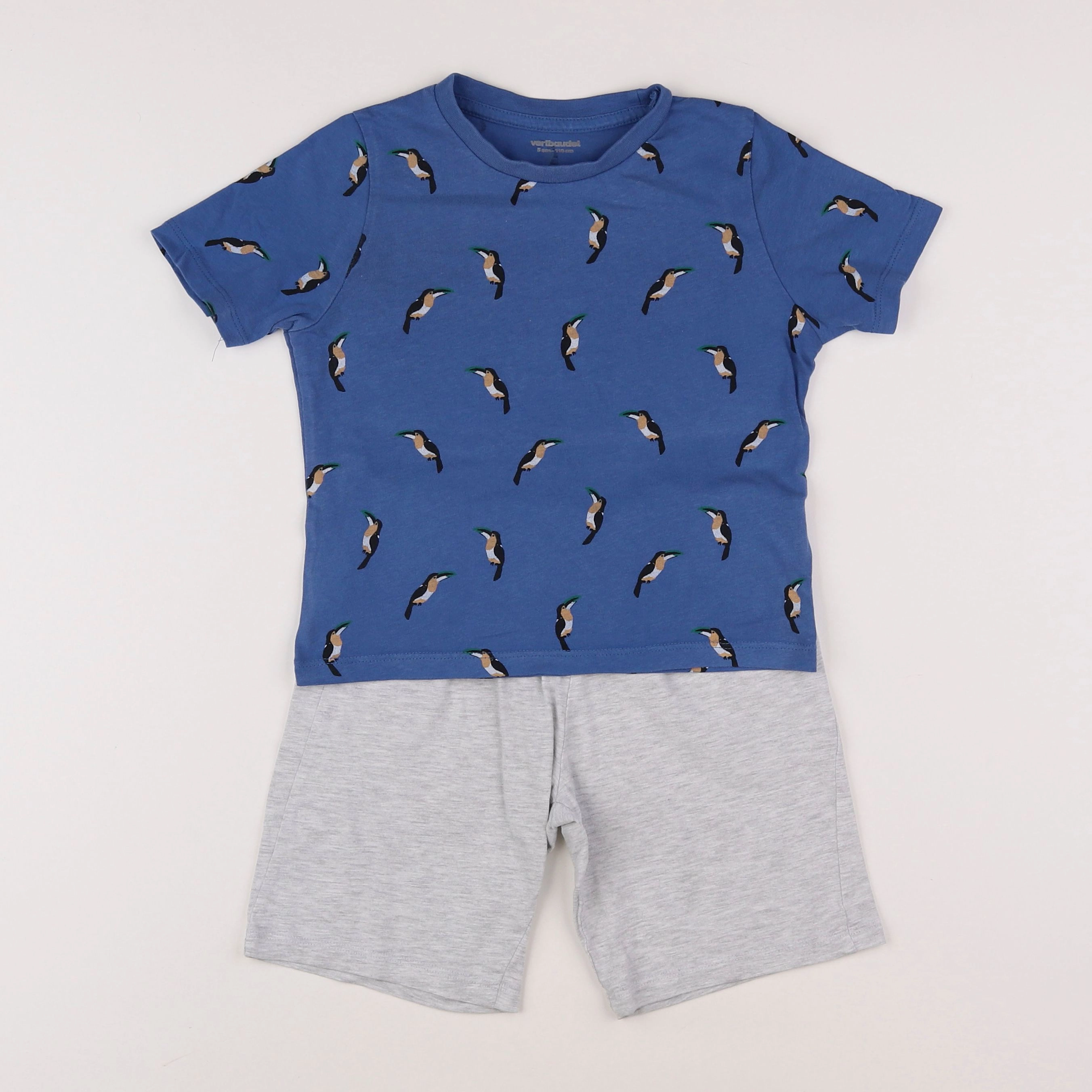 Vertbaudet - pyjama coton bleu - 5 ans