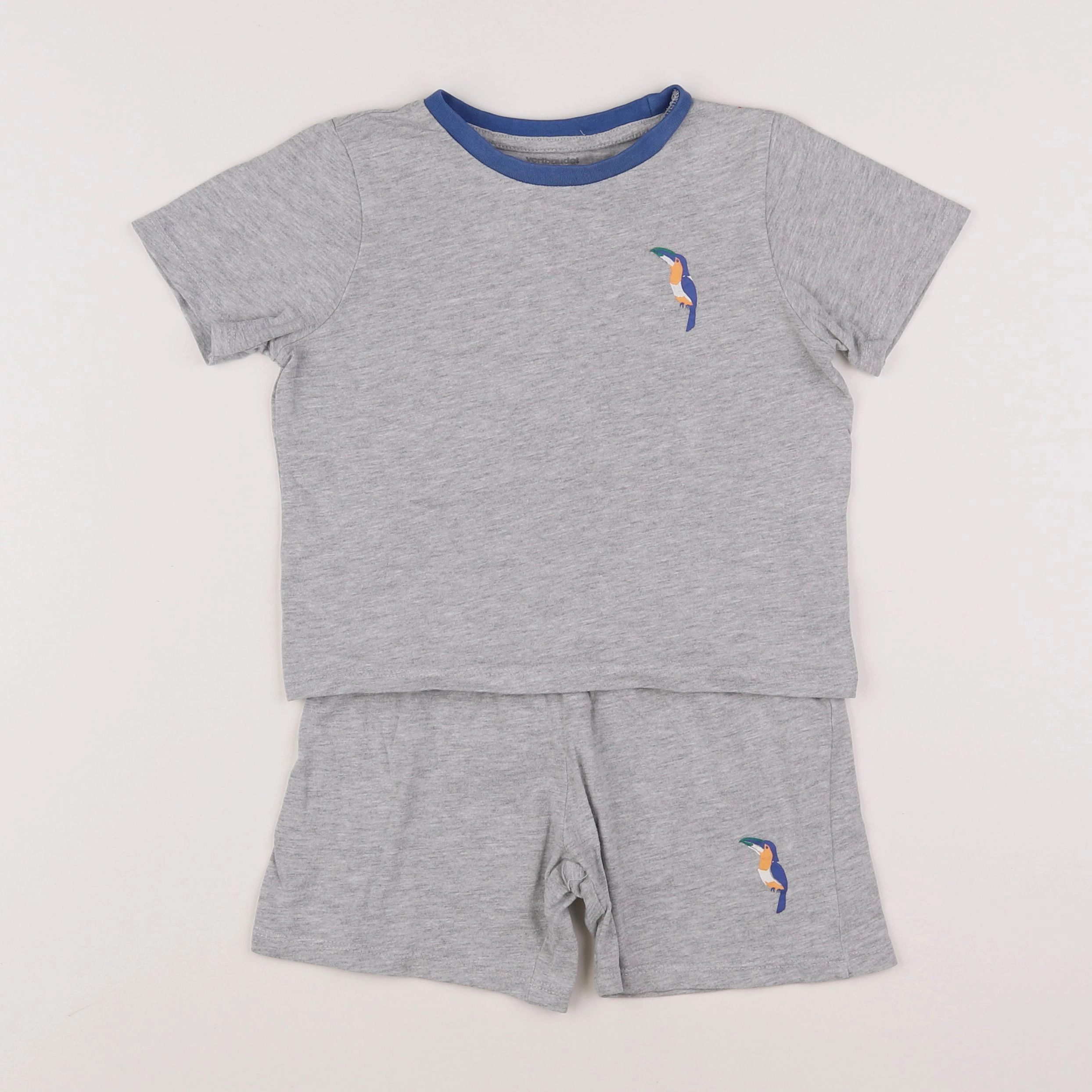 Vertbaudet - pyjama coton gris - 5 ans