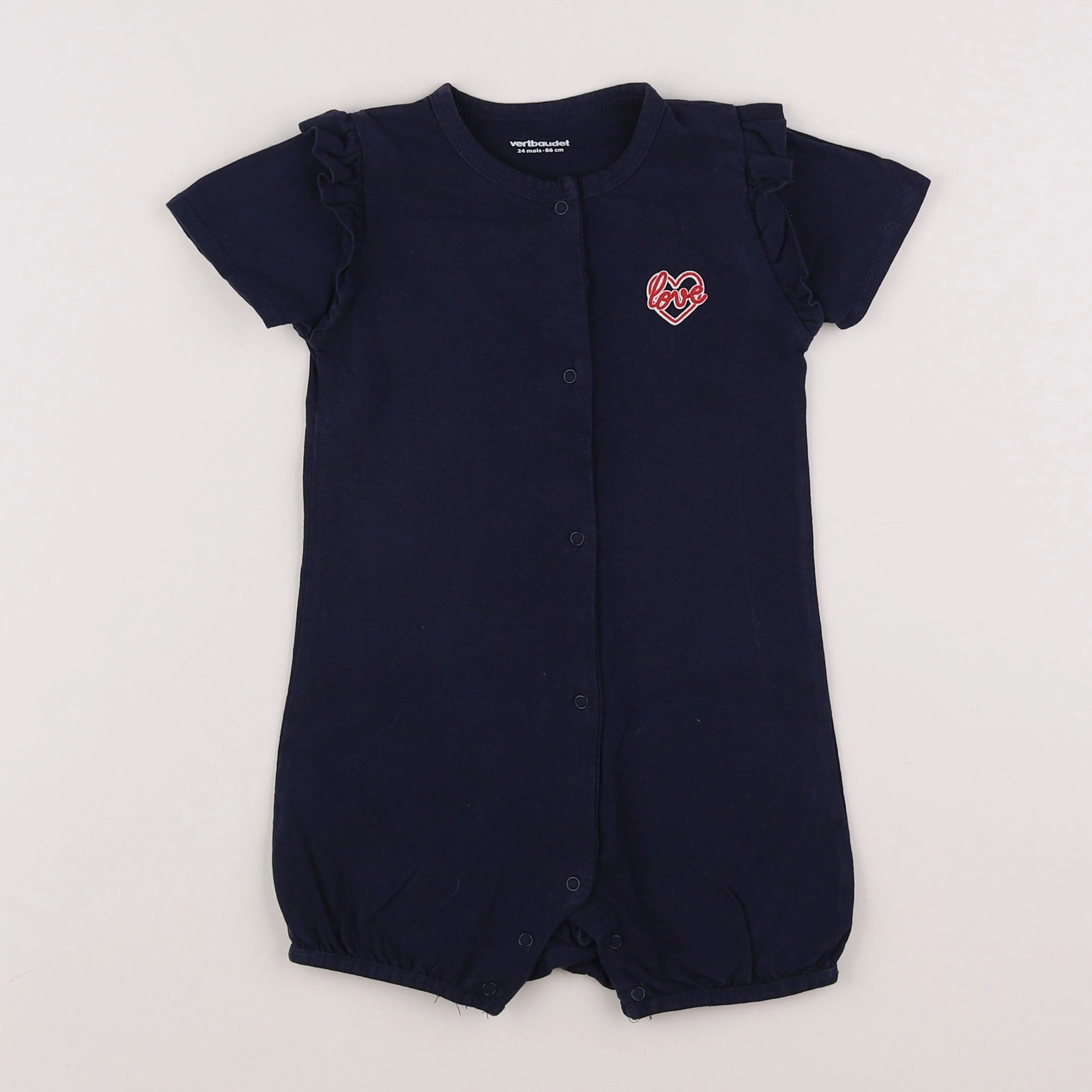 Vertbaudet - pyjama coton bleu - 2 ans