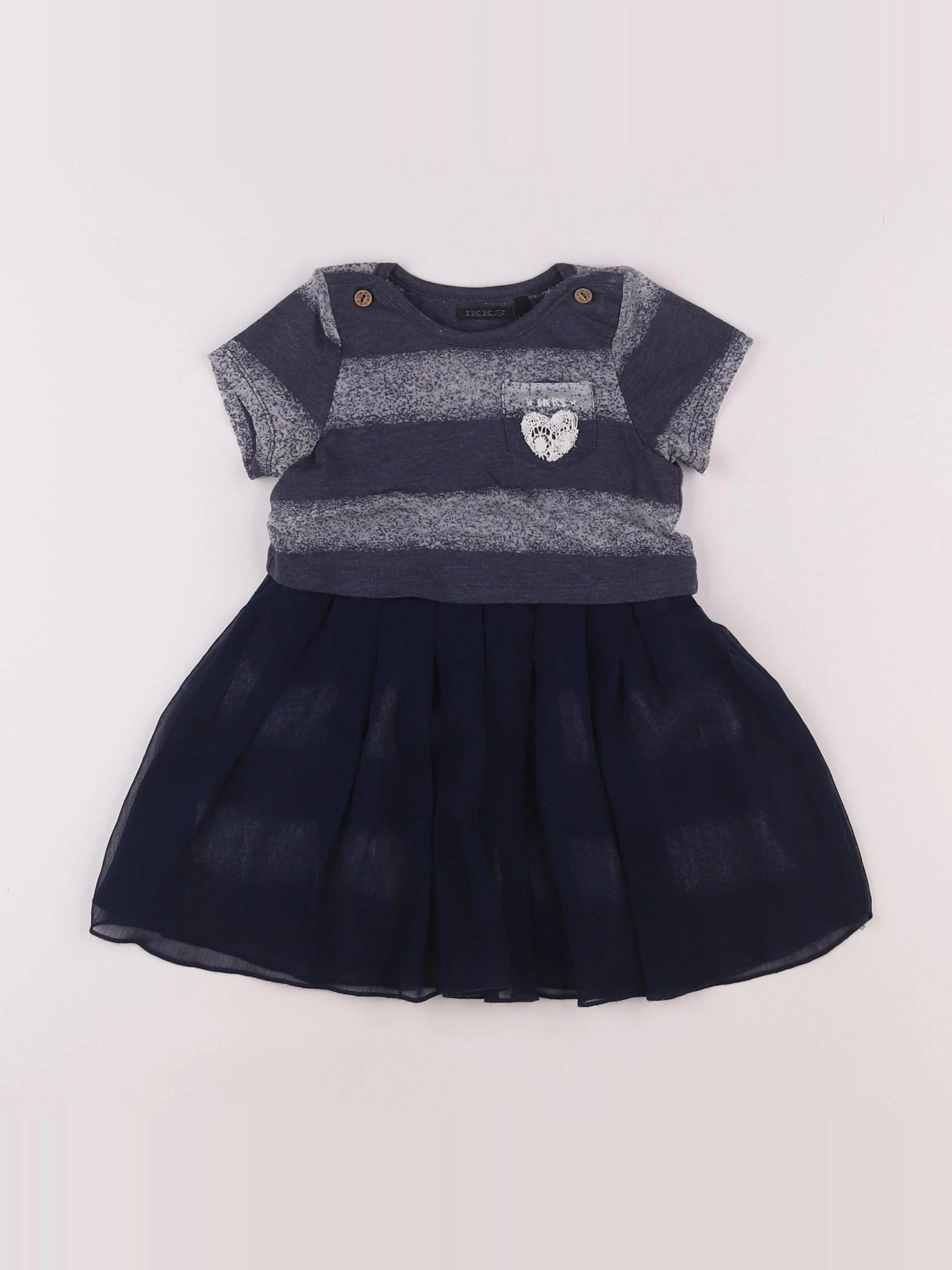 IKKS - robe bleu - 2 ans