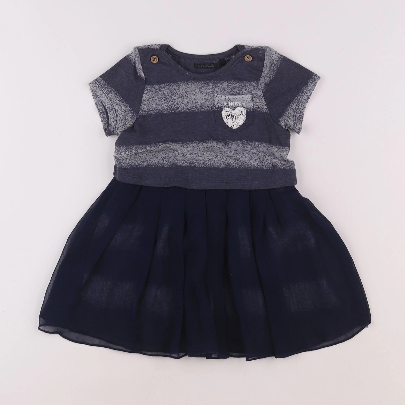 IKKS - robe bleu - 2 ans
