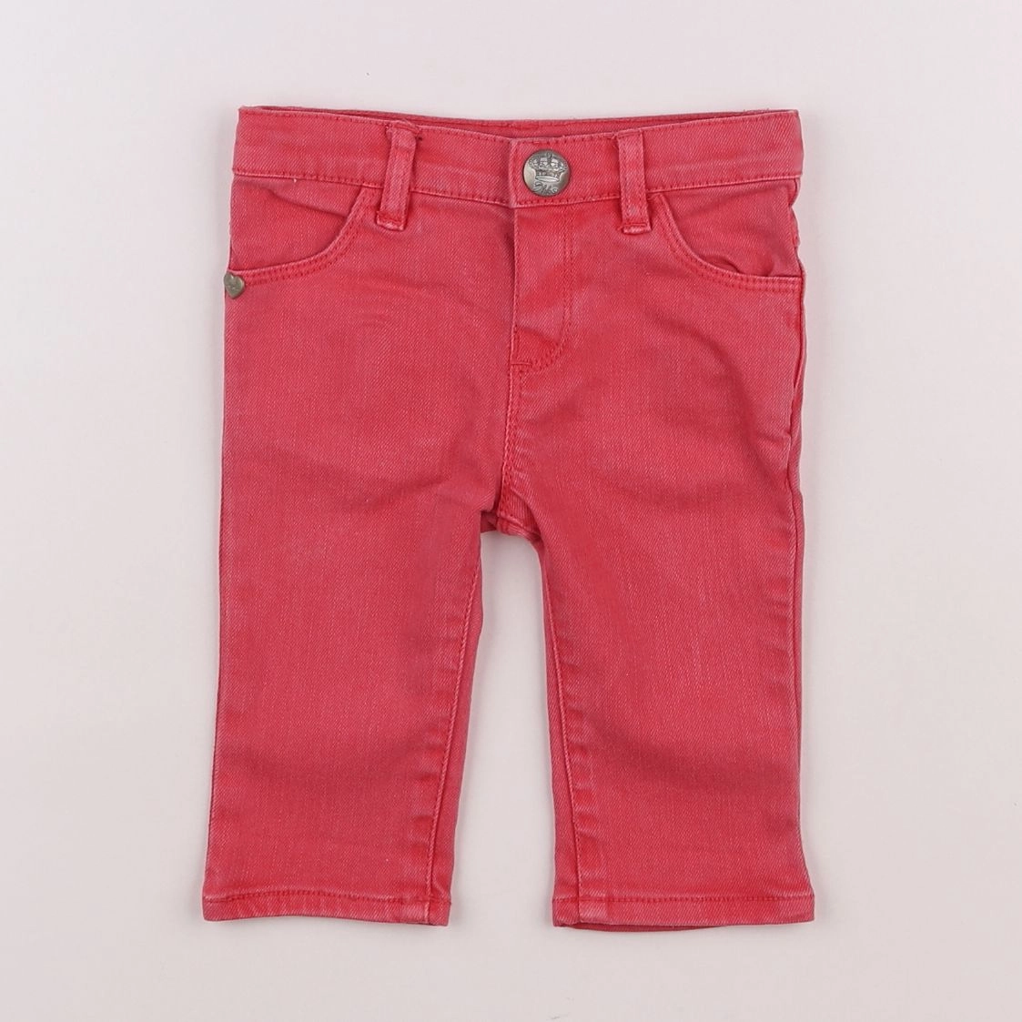 IKKS - jean rouge - 3 mois