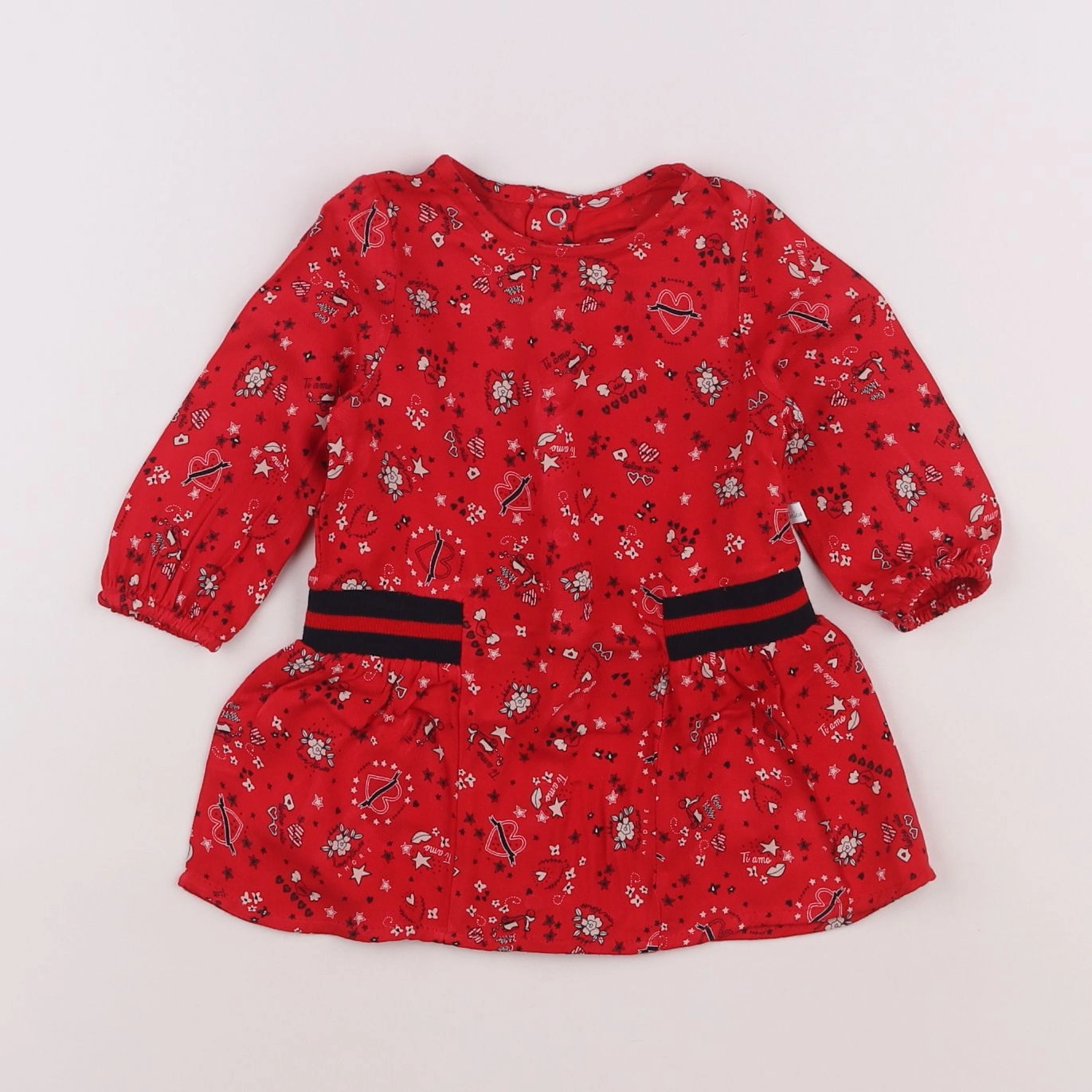 IKKS - robe rouge - 6 mois