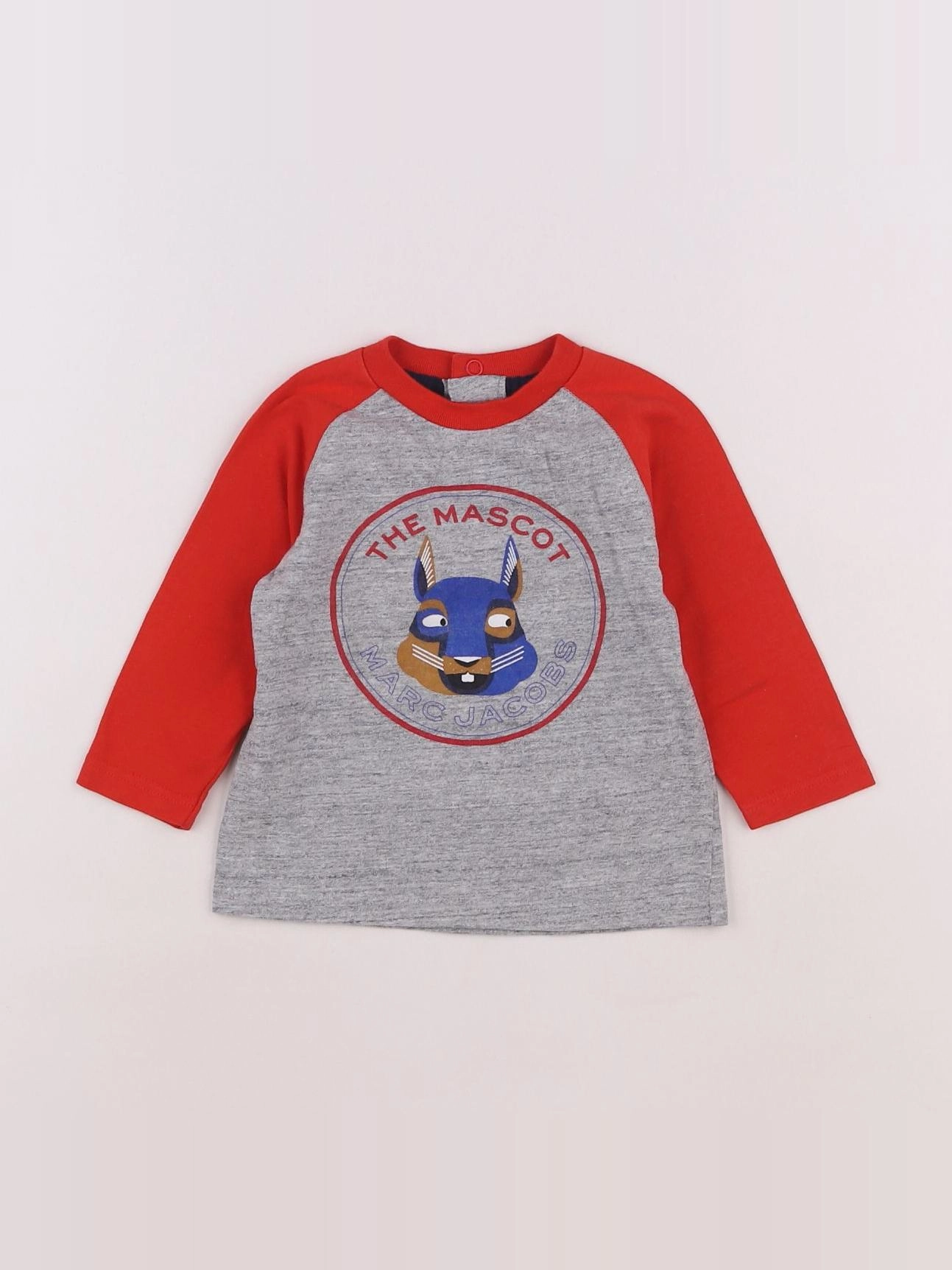 Little marc jacobs - tee-shirt gris, rouge - 9 mois