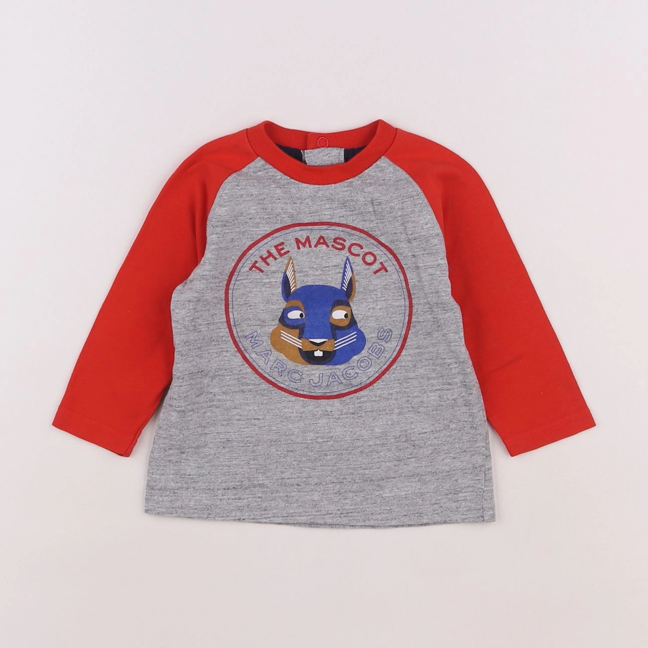 Little marc jacobs - tee-shirt gris, rouge - 9 mois