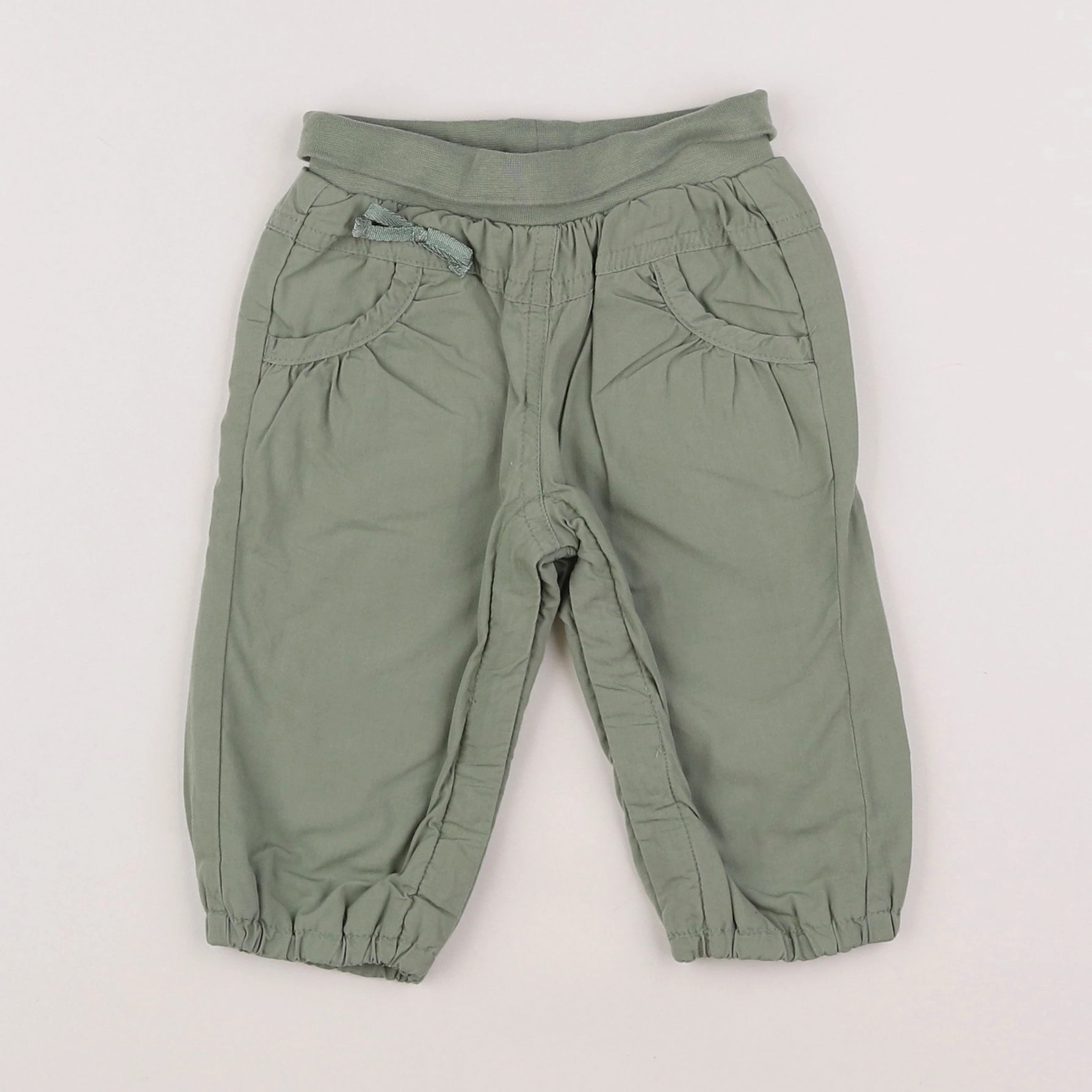 Vertbaudet - pantalon vert - 12 mois