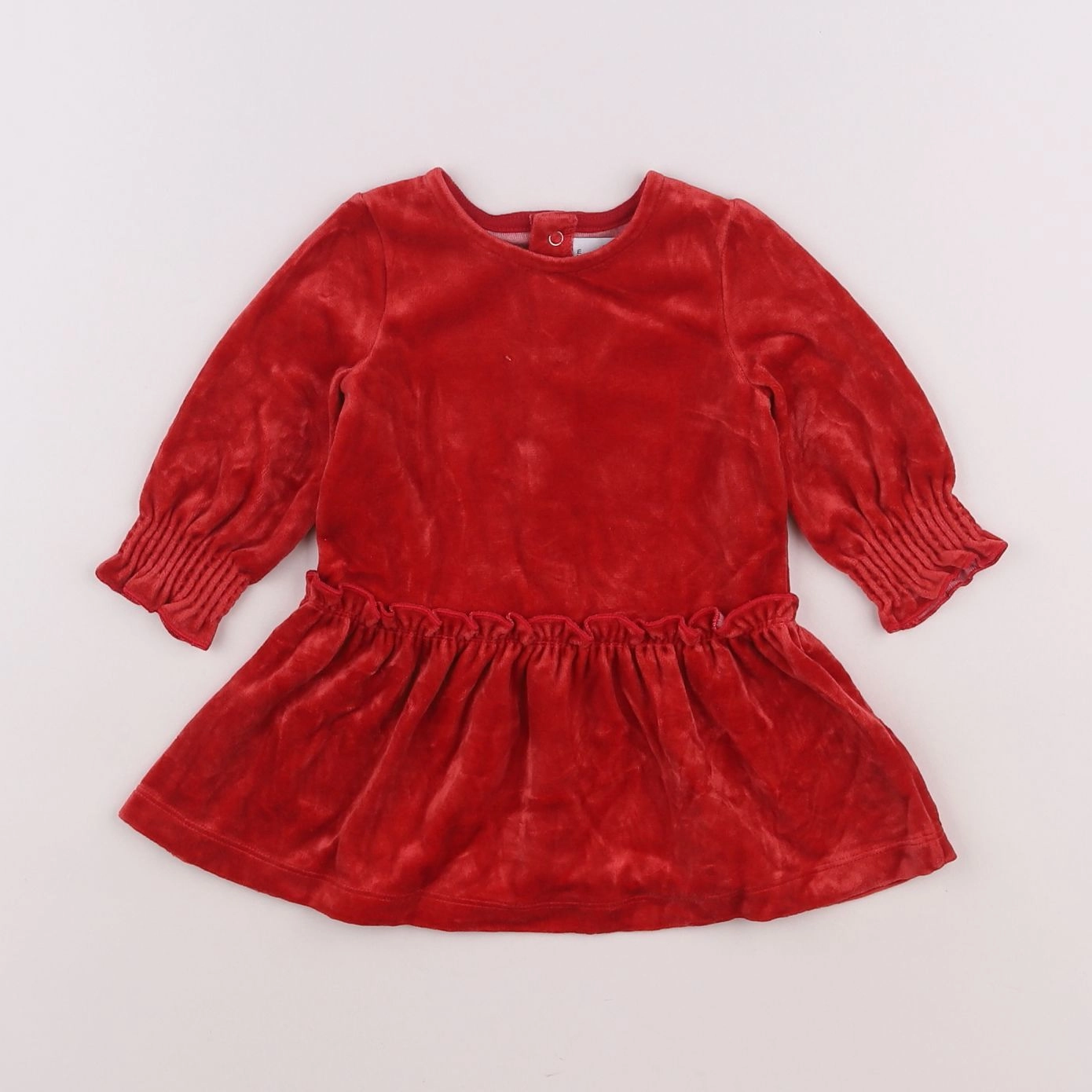 Petit Bateau - robe rouge - 6 mois