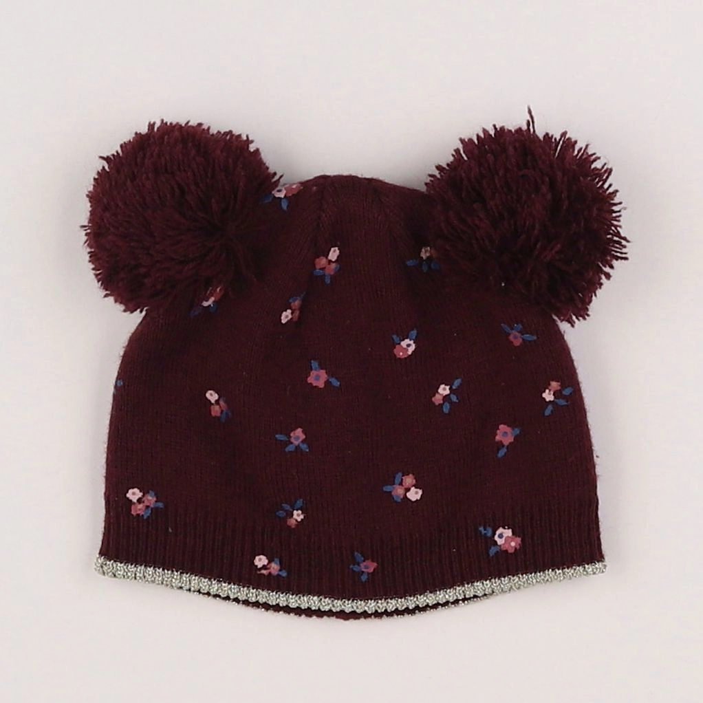 Vertbaudet - bonnet violet - 3/6 mois