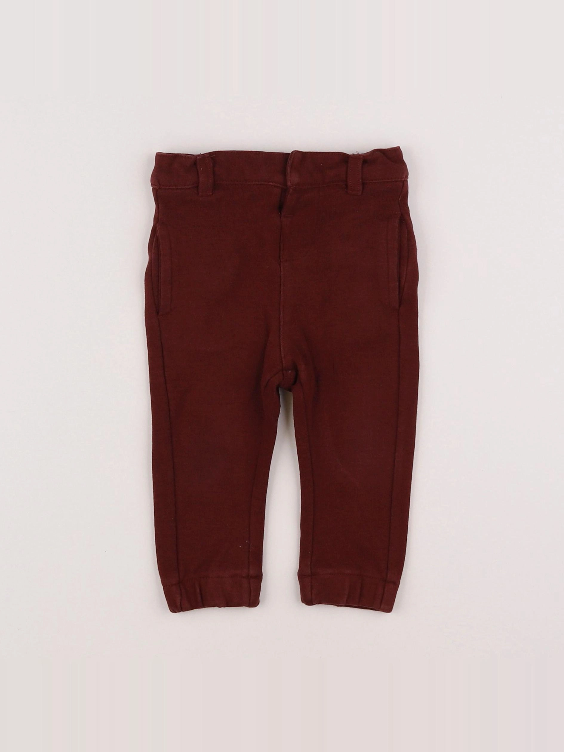 Vertbaudet - pantalon rouge - 9 mois