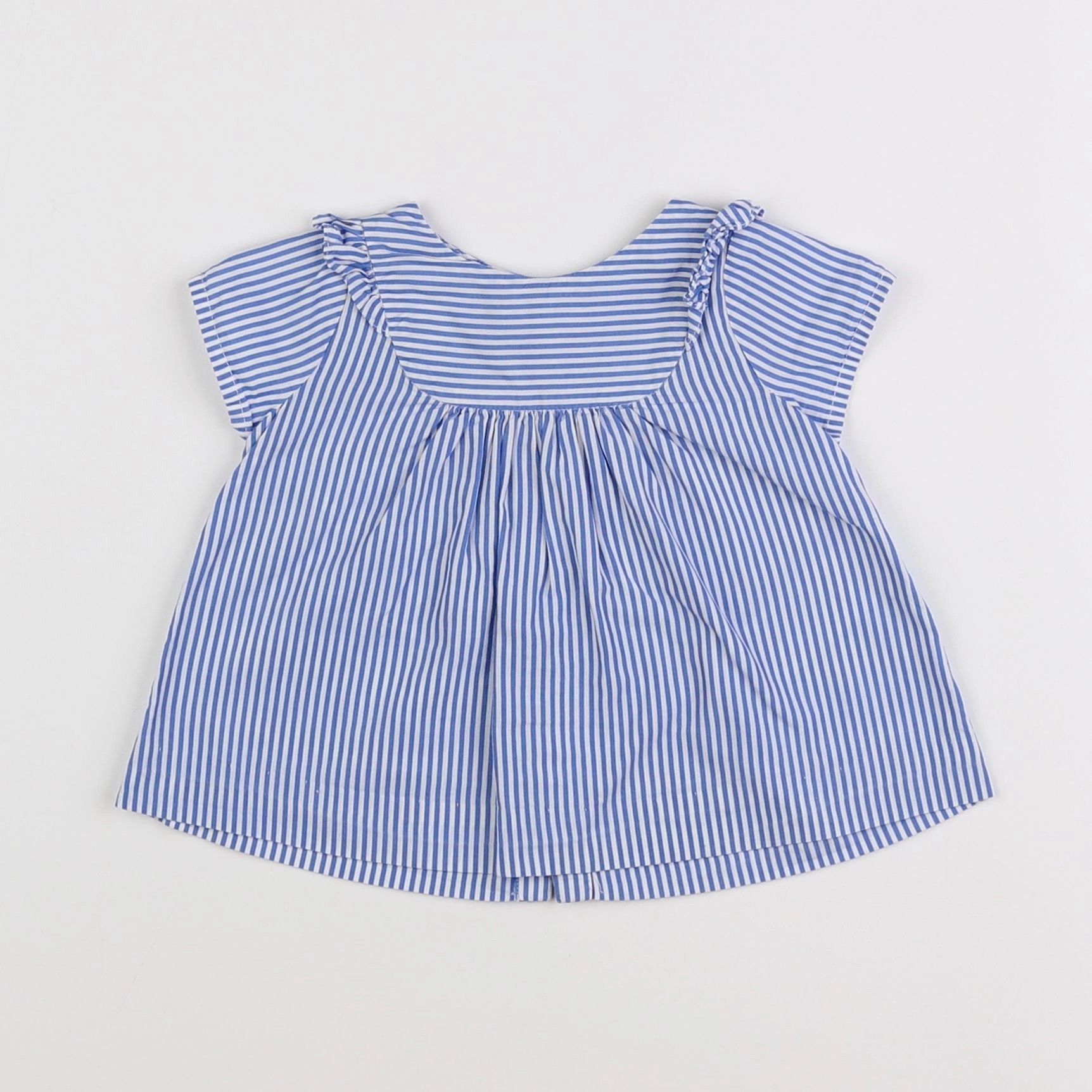 Jacadi - blouse blanc, bleu - 6 mois
