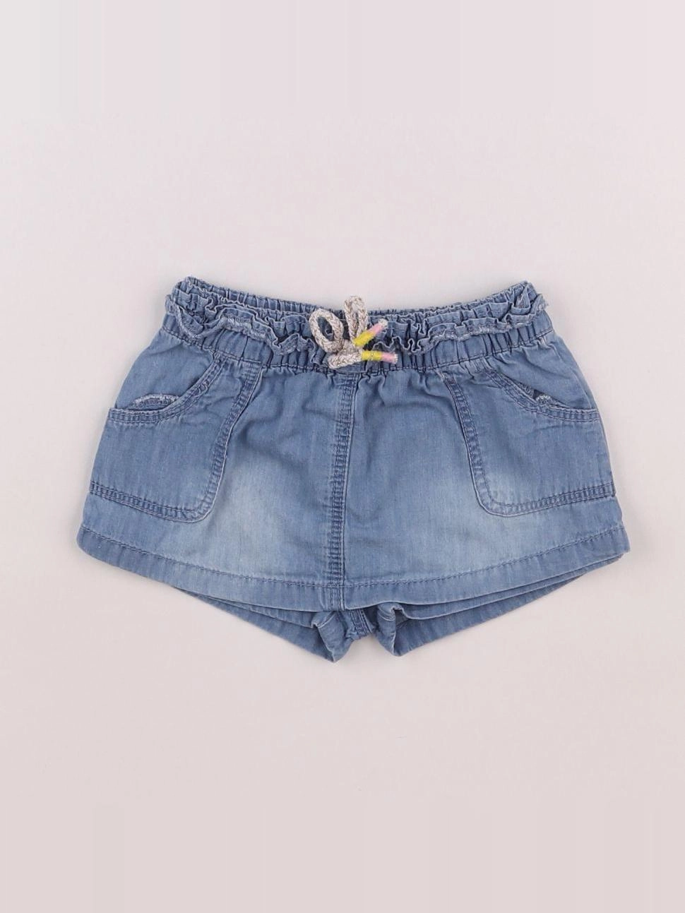 Vertbaudet - jupe short bleu - 9 mois