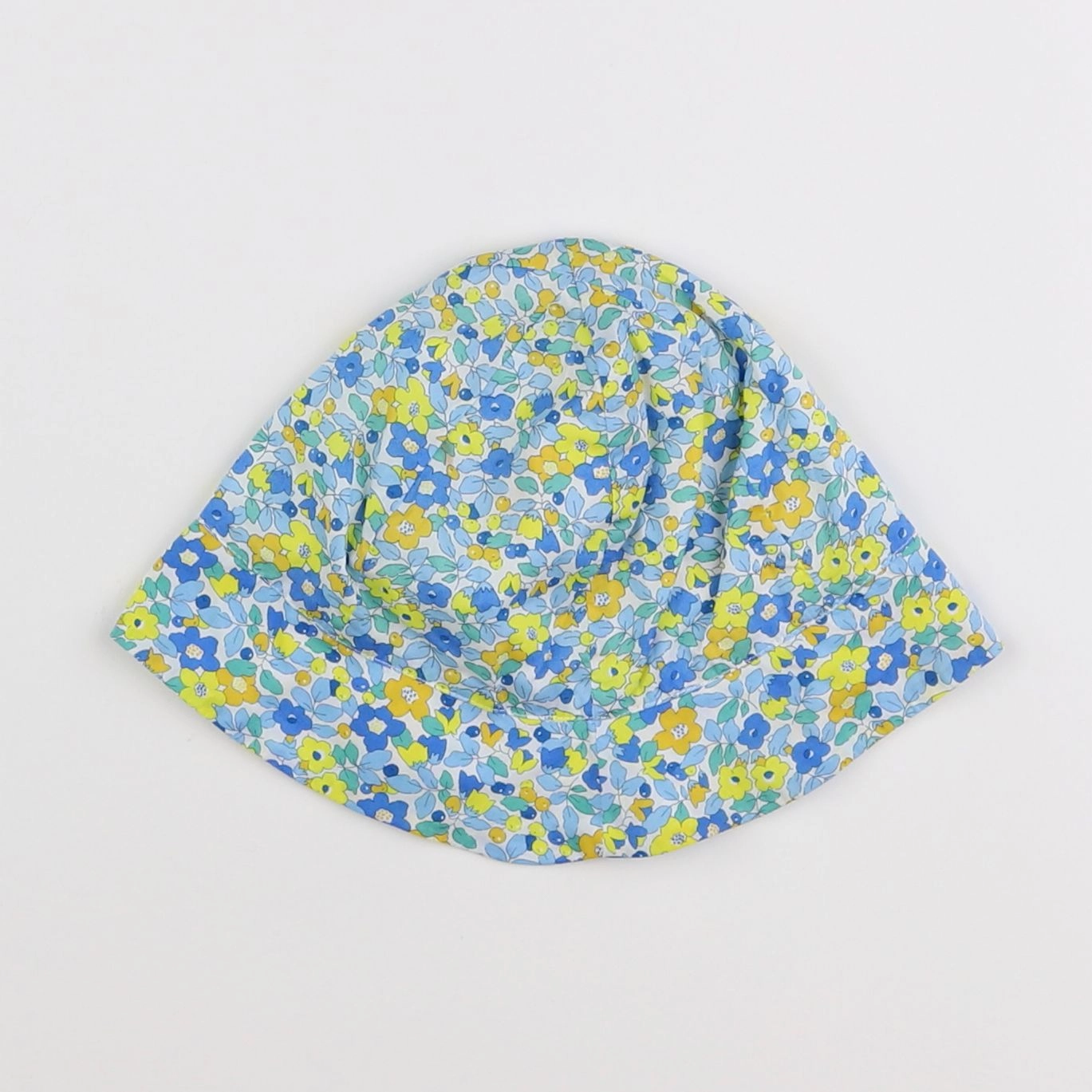 Jacadi - chapeau liberty bleu, jaune - 6/8 ans