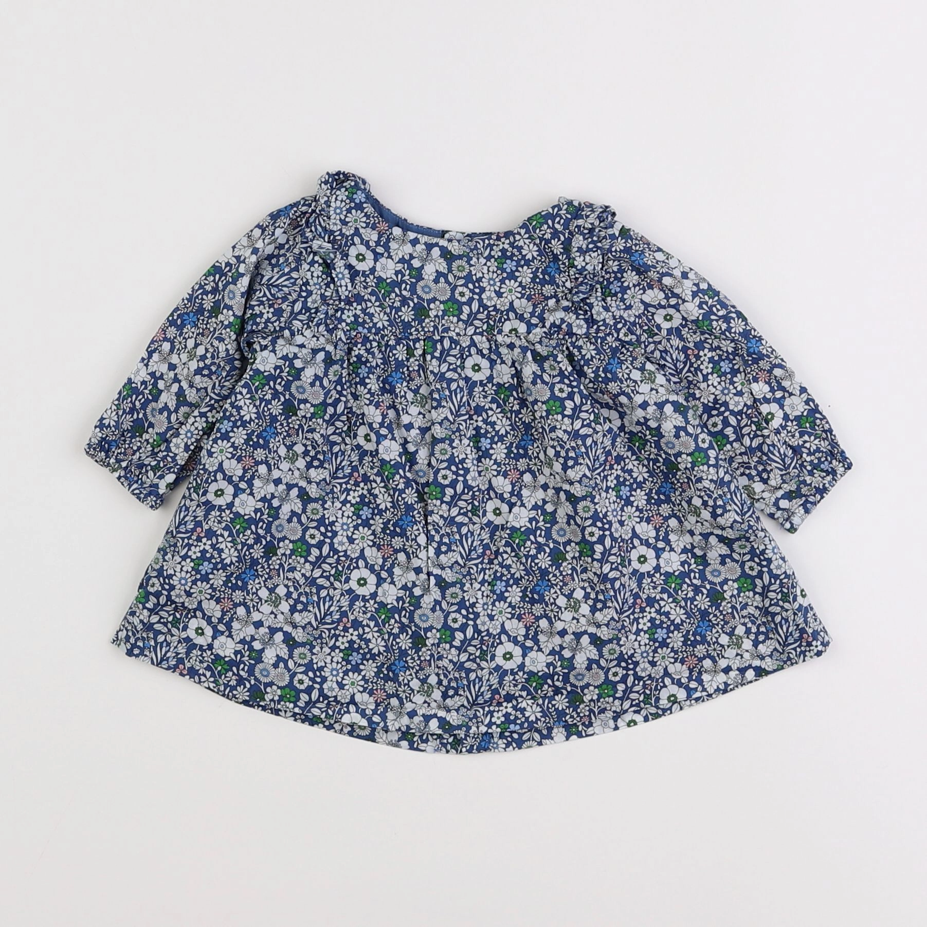 Jacadi - robe liberty bleu - 1 mois