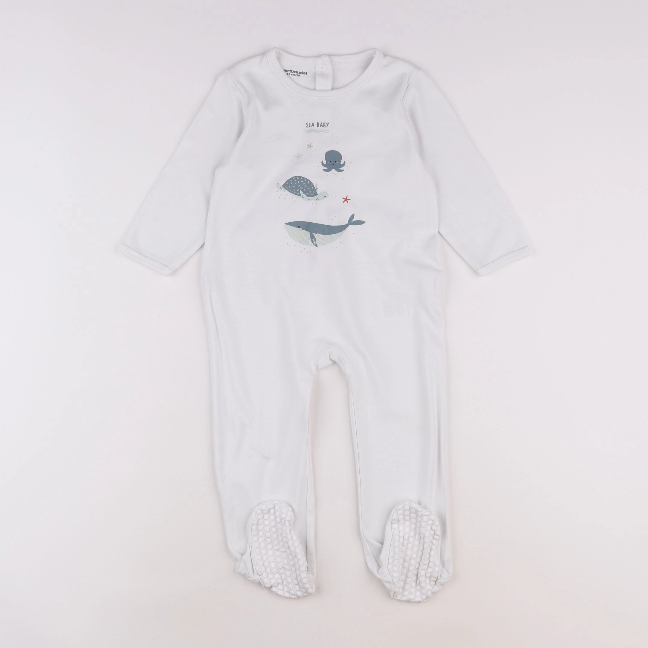 Vertbaudet - pyjama coton blanc - 2 ans