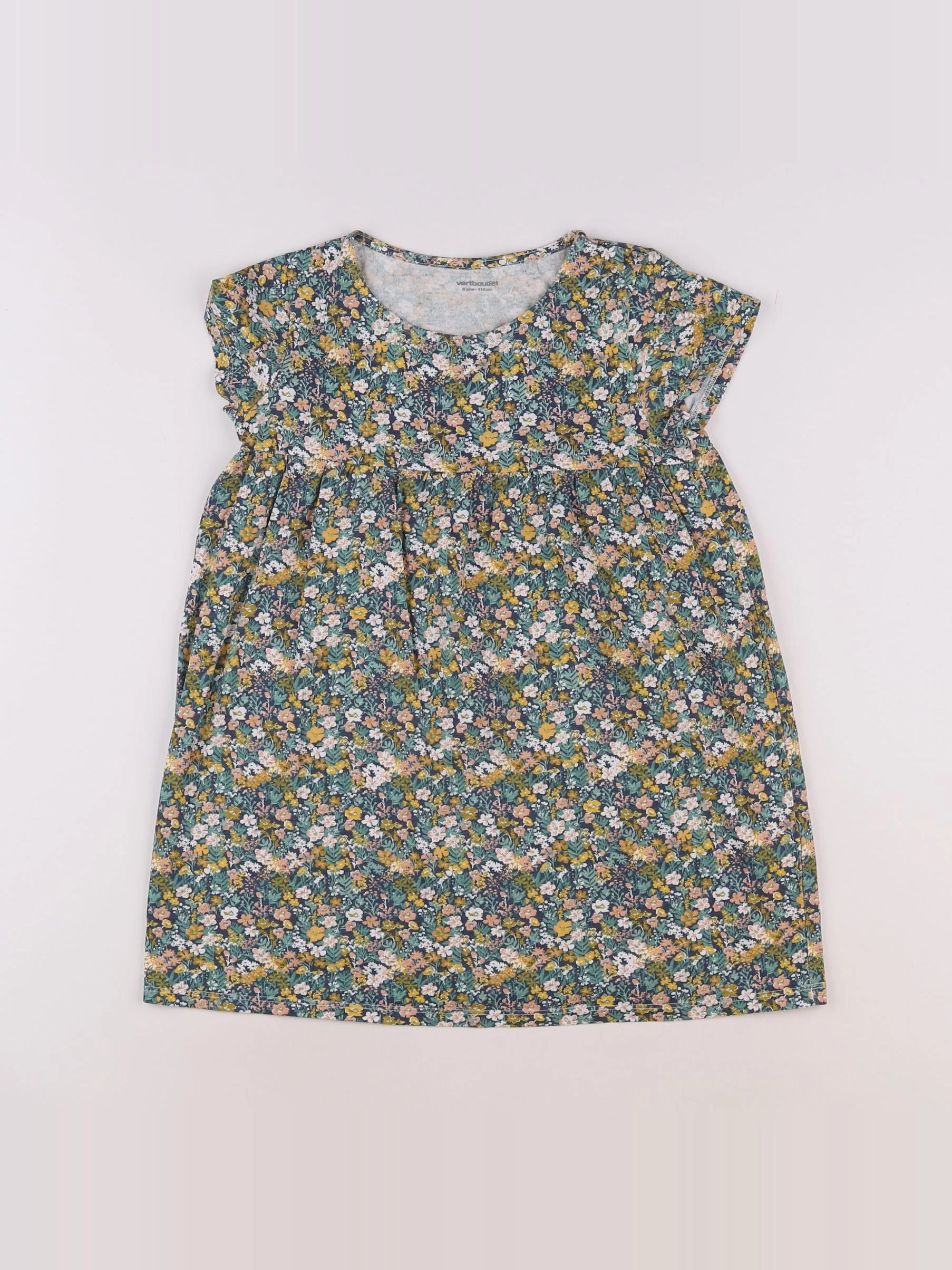 Vertbaudet - robe vert - 6 ans