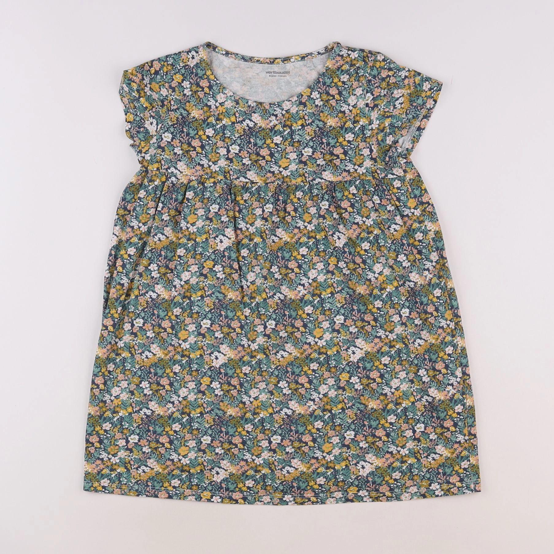 Vertbaudet - robe vert - 6 ans