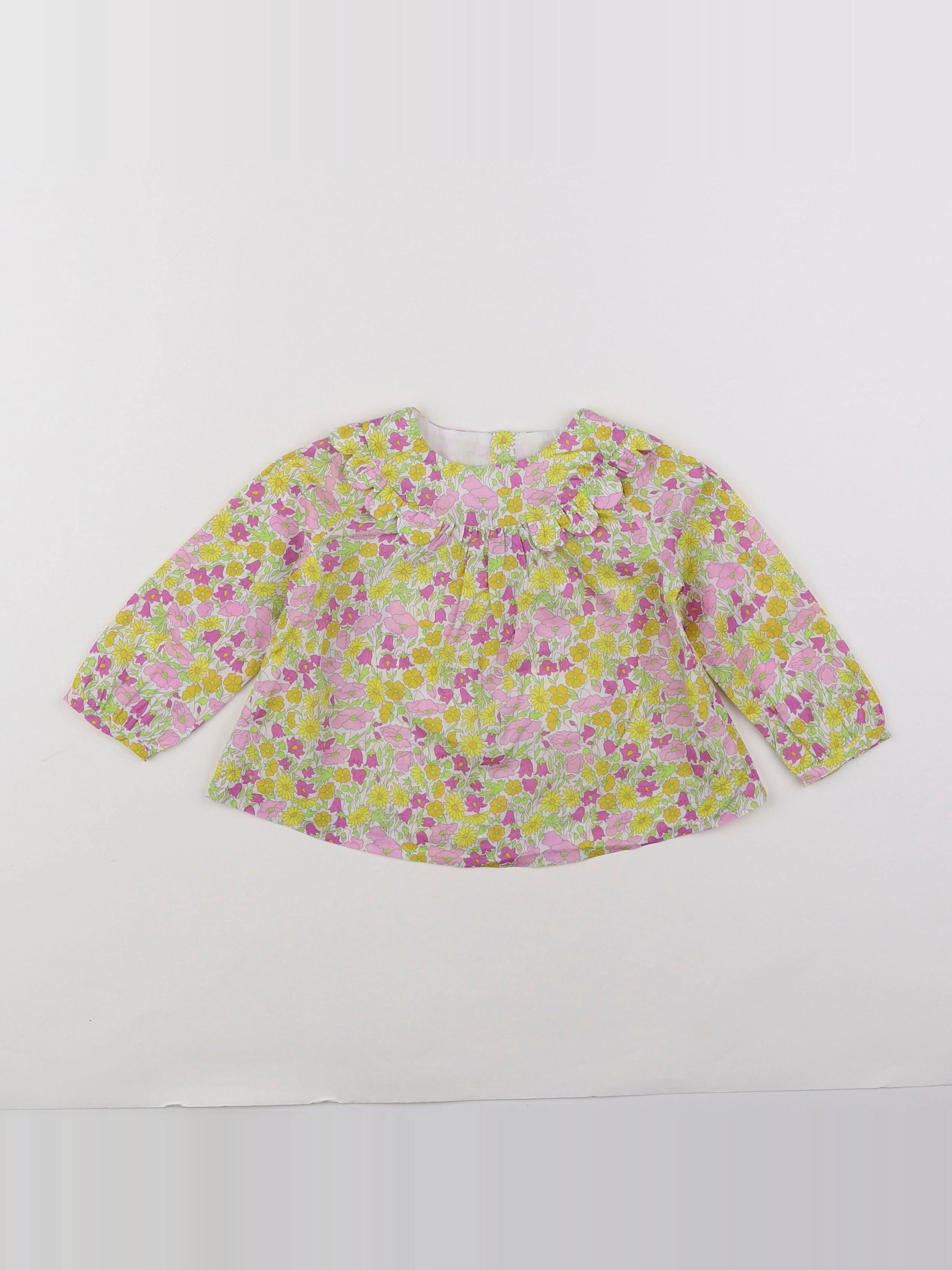 Jacadi - blouse liberty jaune - 12 mois