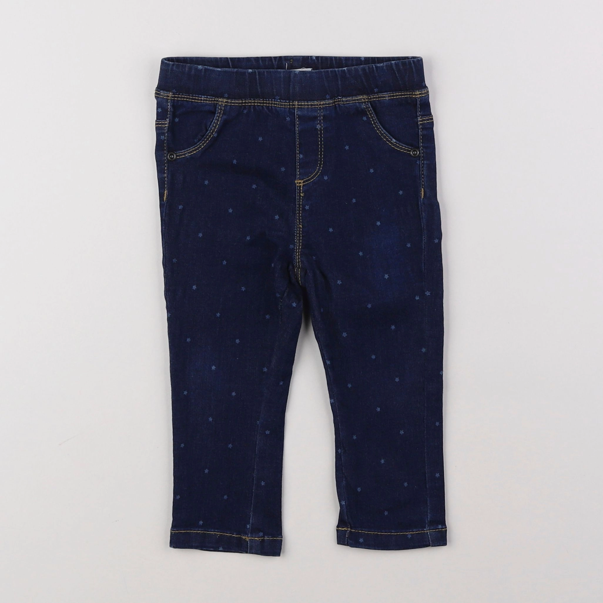 Vertbaudet - jegging bleu - 18 mois