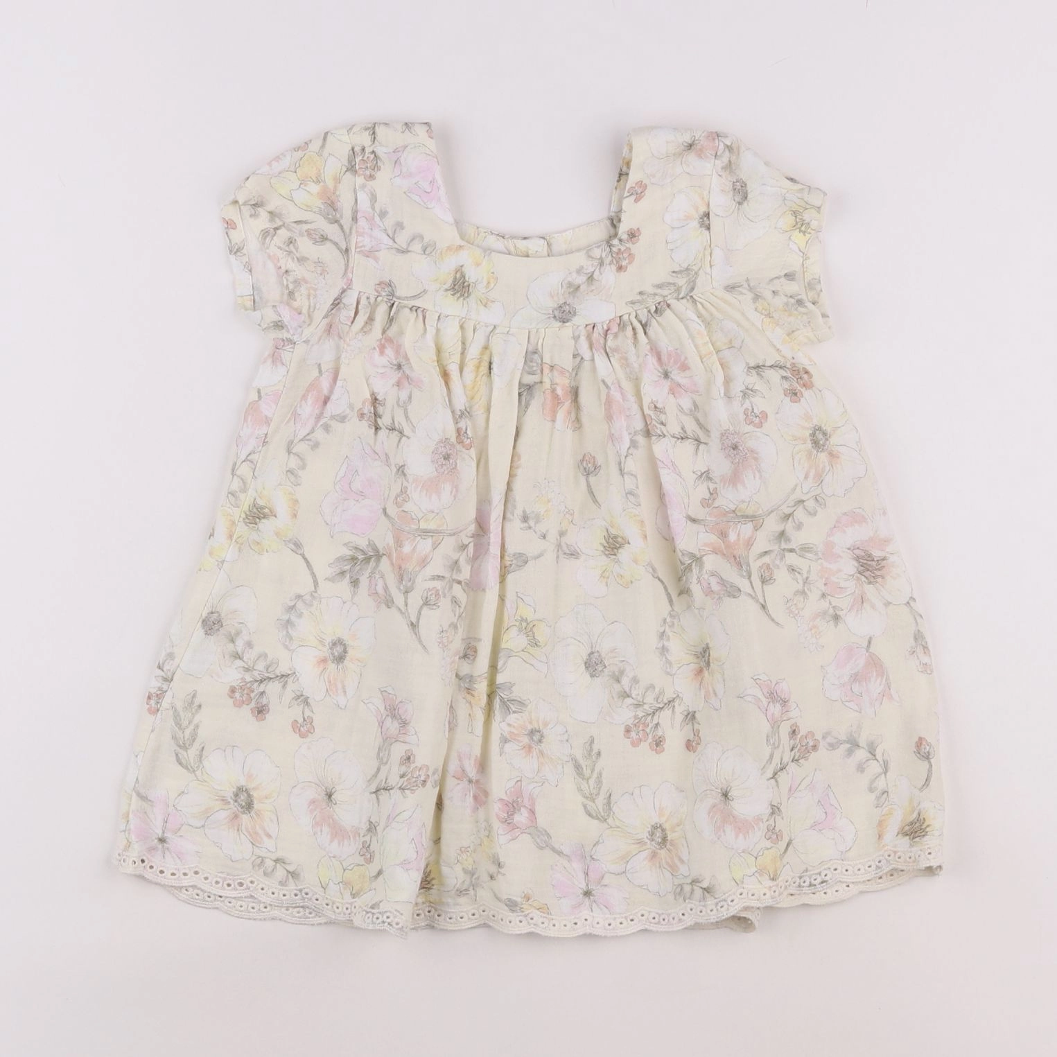 Vertbaudet - robe beige - 18 mois