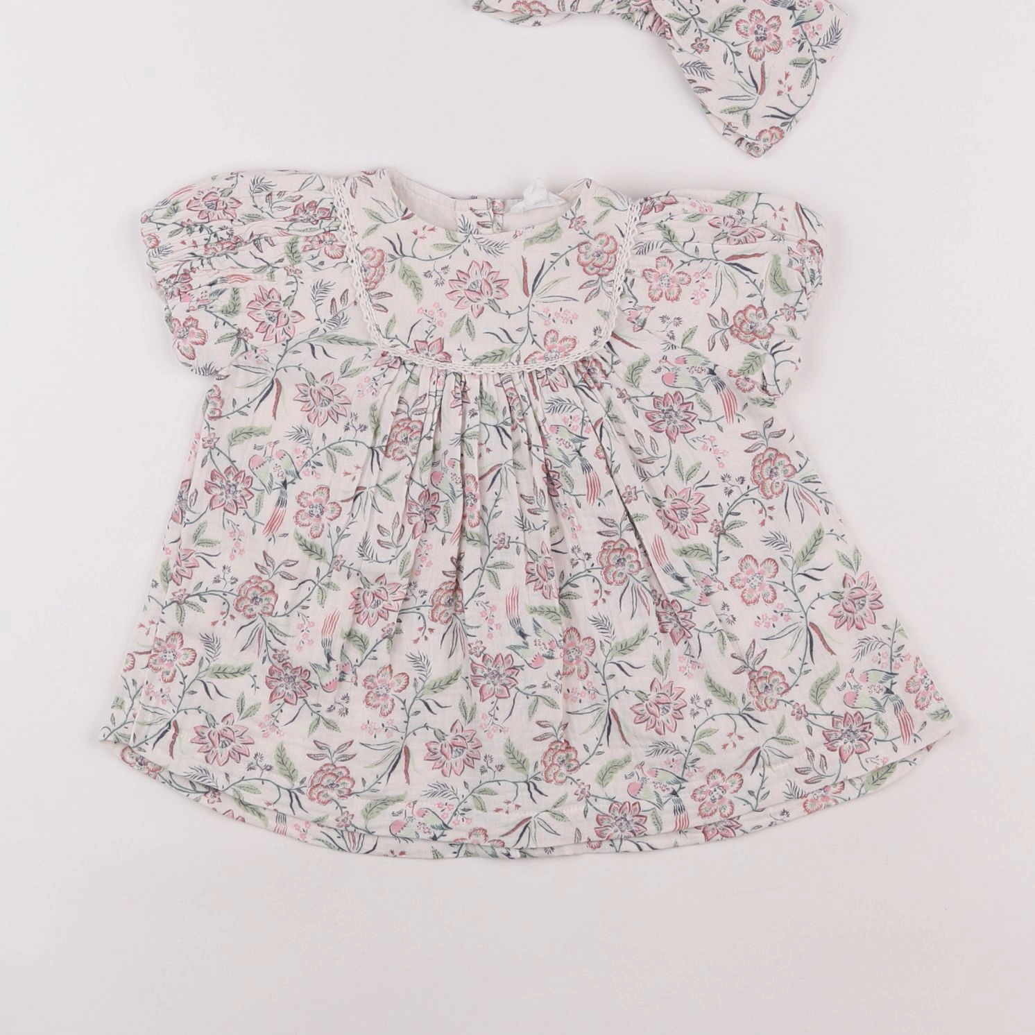 Vertbaudet - robe rose - 6 mois