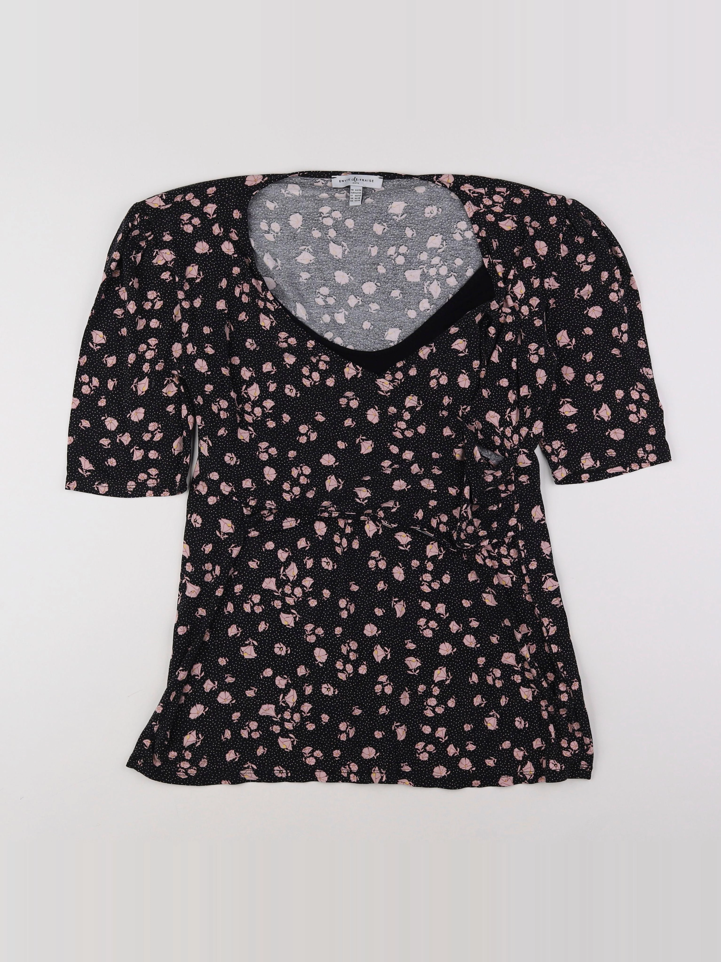 Envie de fraise - tee-shirt grossesse noir - 44 à 46