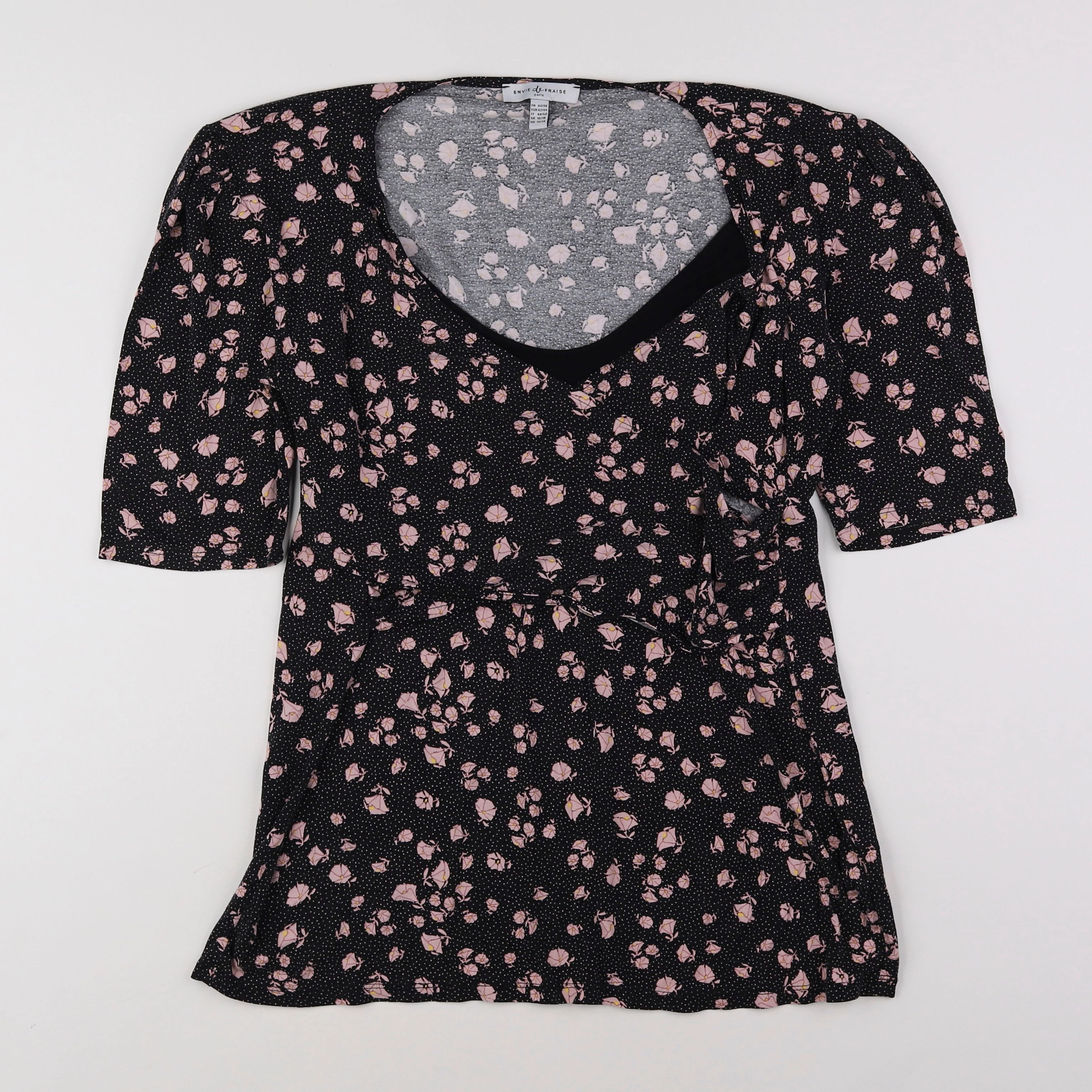 Envie de fraise - tee-shirt grossesse noir - 44 à 46