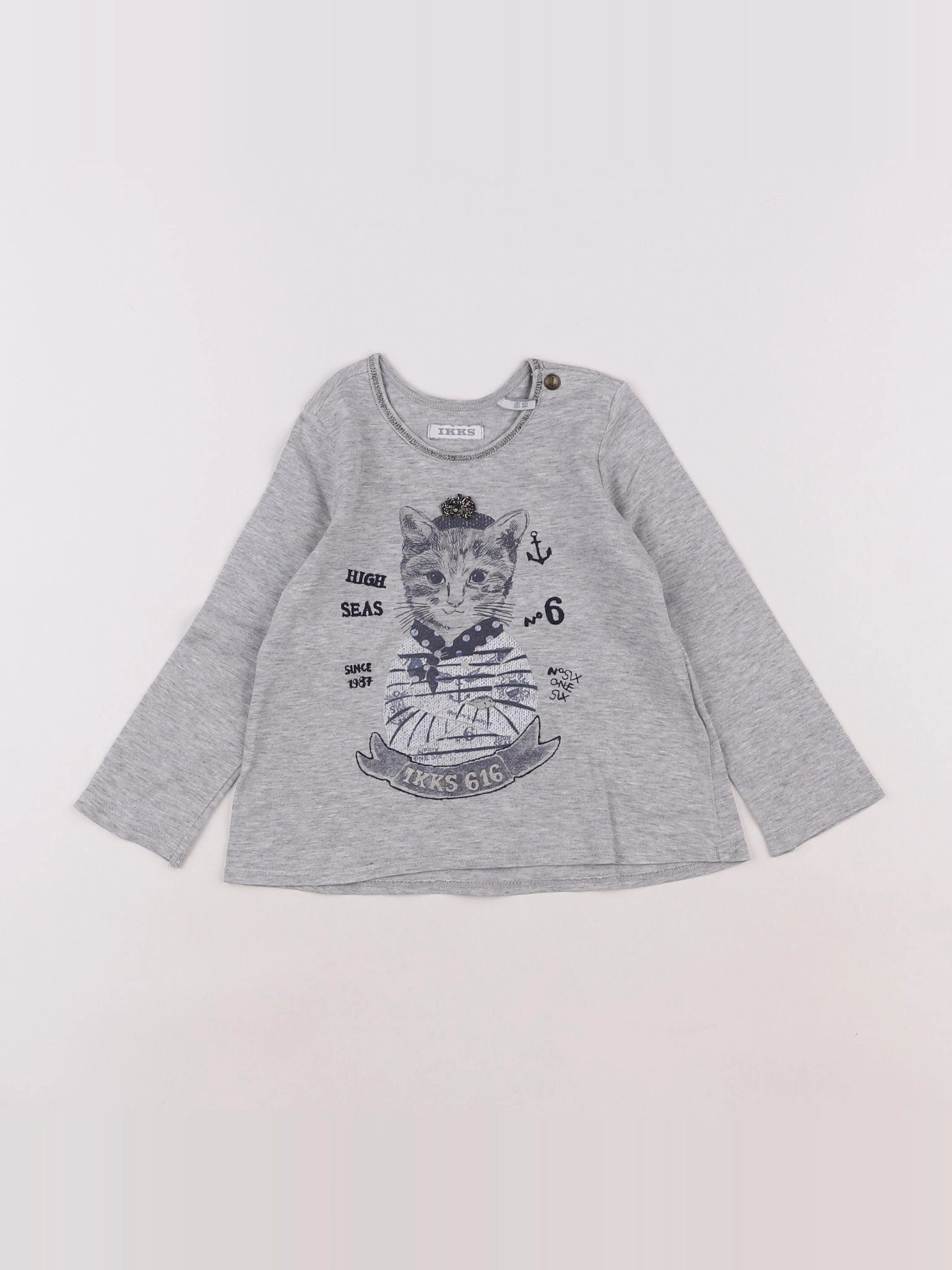 IKKS - tee-shirt gris - 18 mois